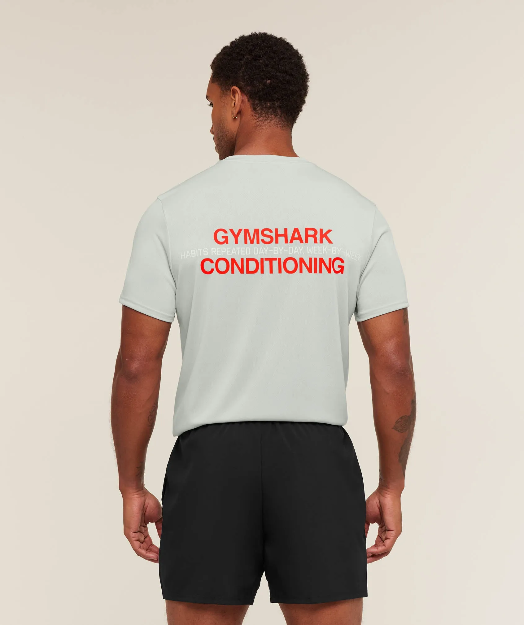 Gymshark Gymshark Conditioning T-Shirt - Light Grey sold by Gymshark