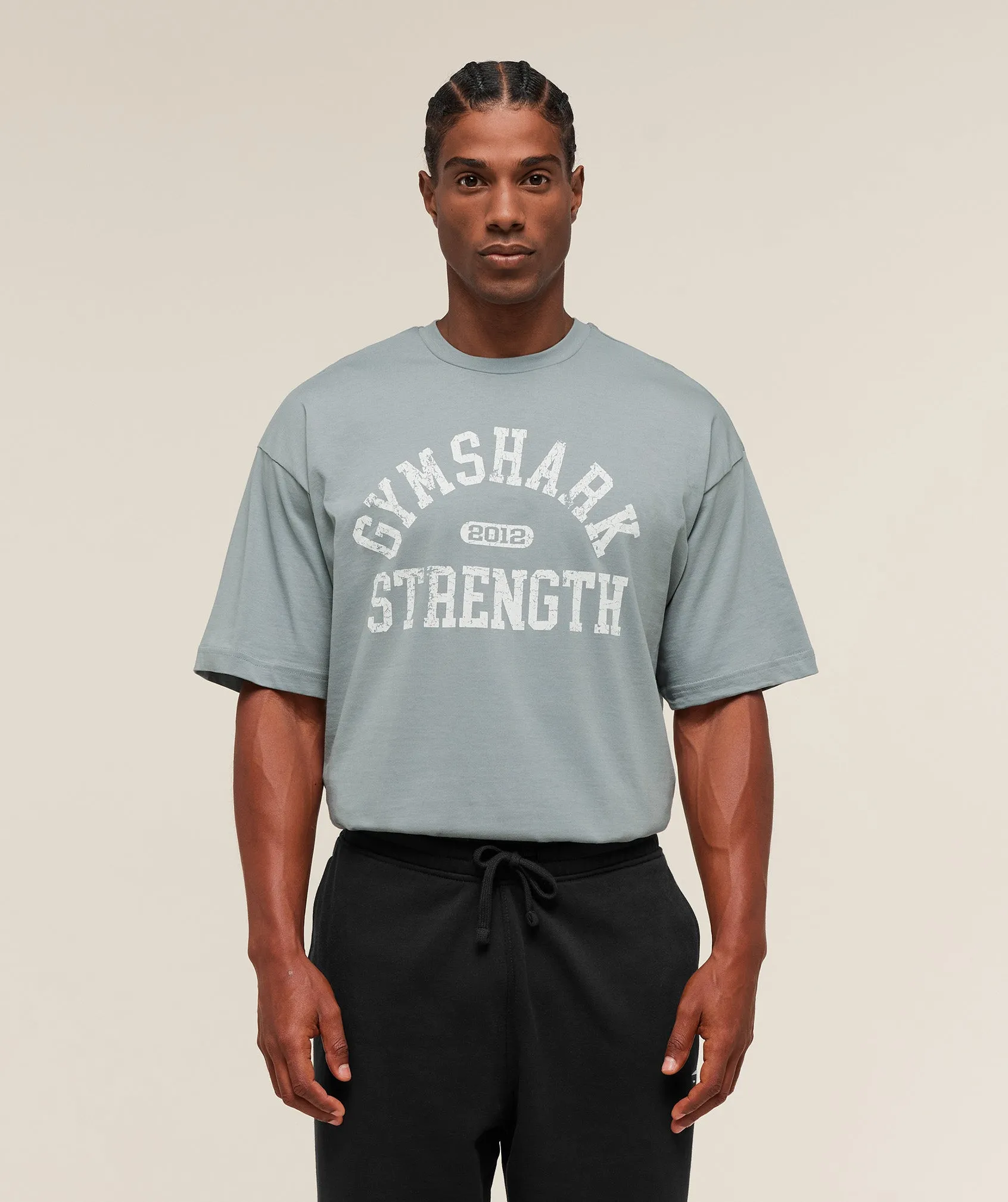 Gymshark 2012 Strength T-Shirt - Denim Grey sold by Gymshark