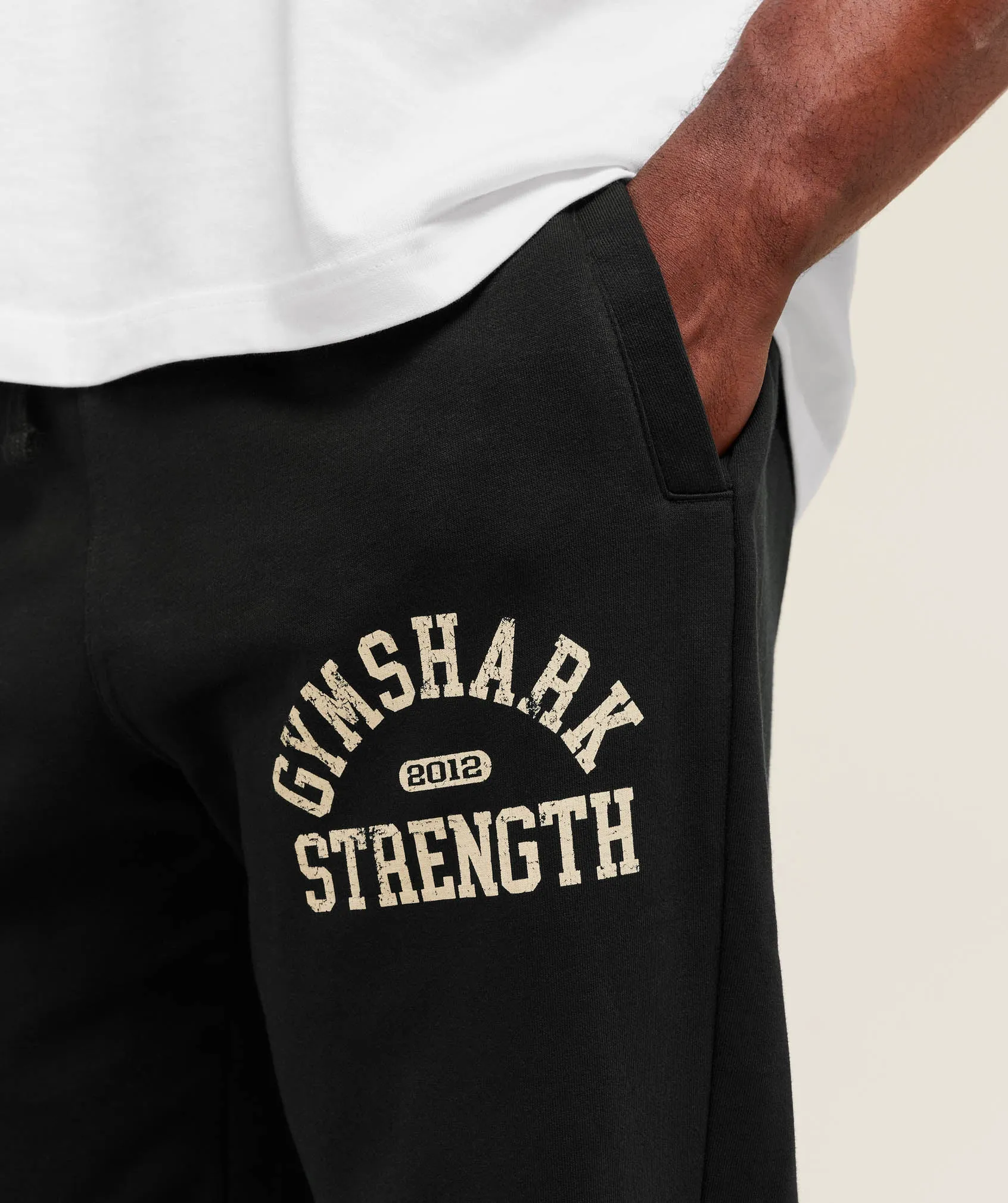 Gymshark 2012 Strength Joggers - Black sold by Gymshark product image thumbnail 4
