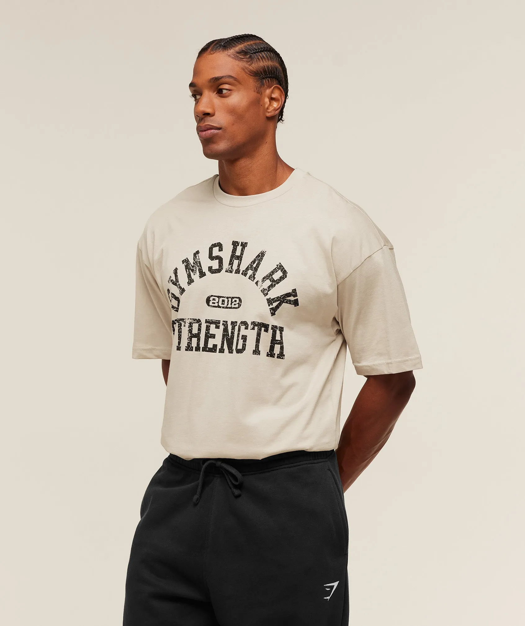 Gymshark 2012 Strength T-Shirt - Pebble Grey sold by Gymshark product image thumbnail 3