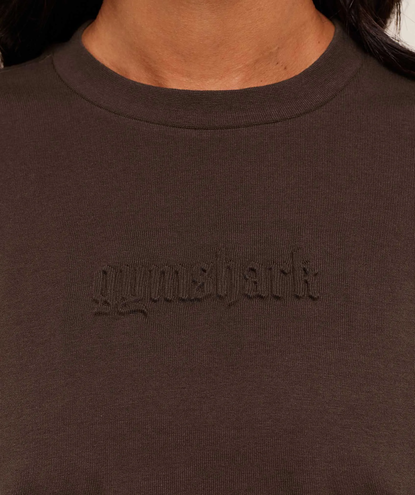 Gymshark Embossed Graphic Oversized T-Shirt - Archive Brown sold by Gymshark product image thumbnail 5