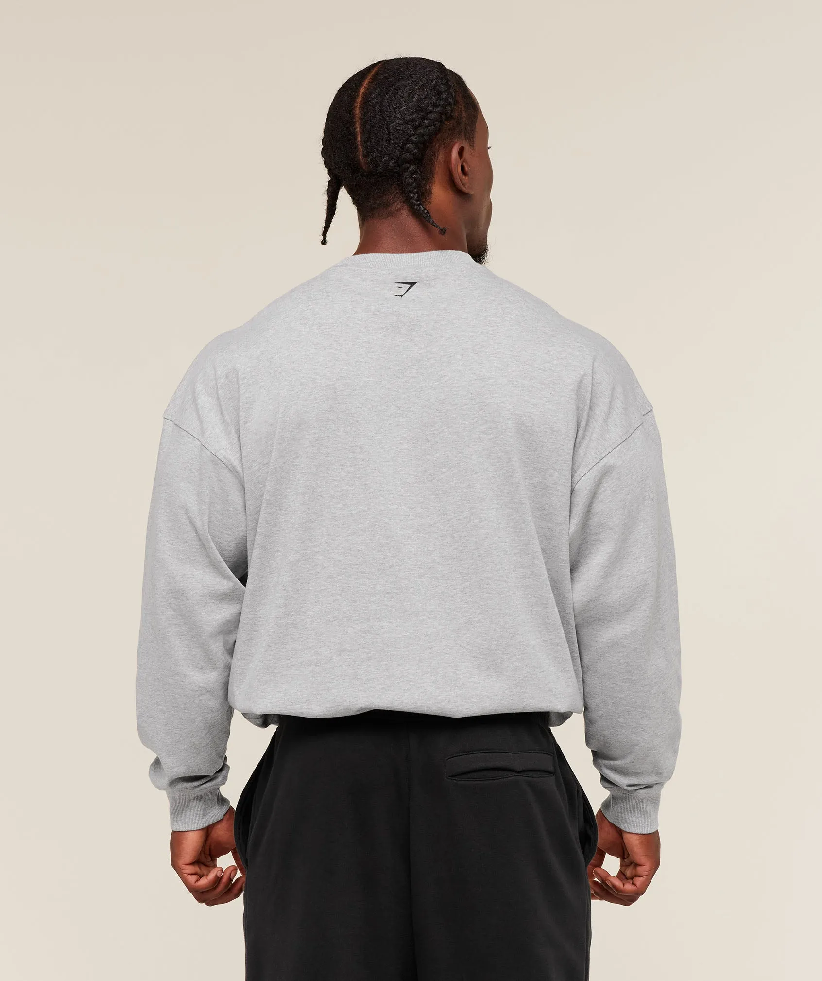 Gymshark Fade Graphic Long Sleeve T-Shirt - Light Grey Core Marl sold by Gymshark product image thumbnail 2