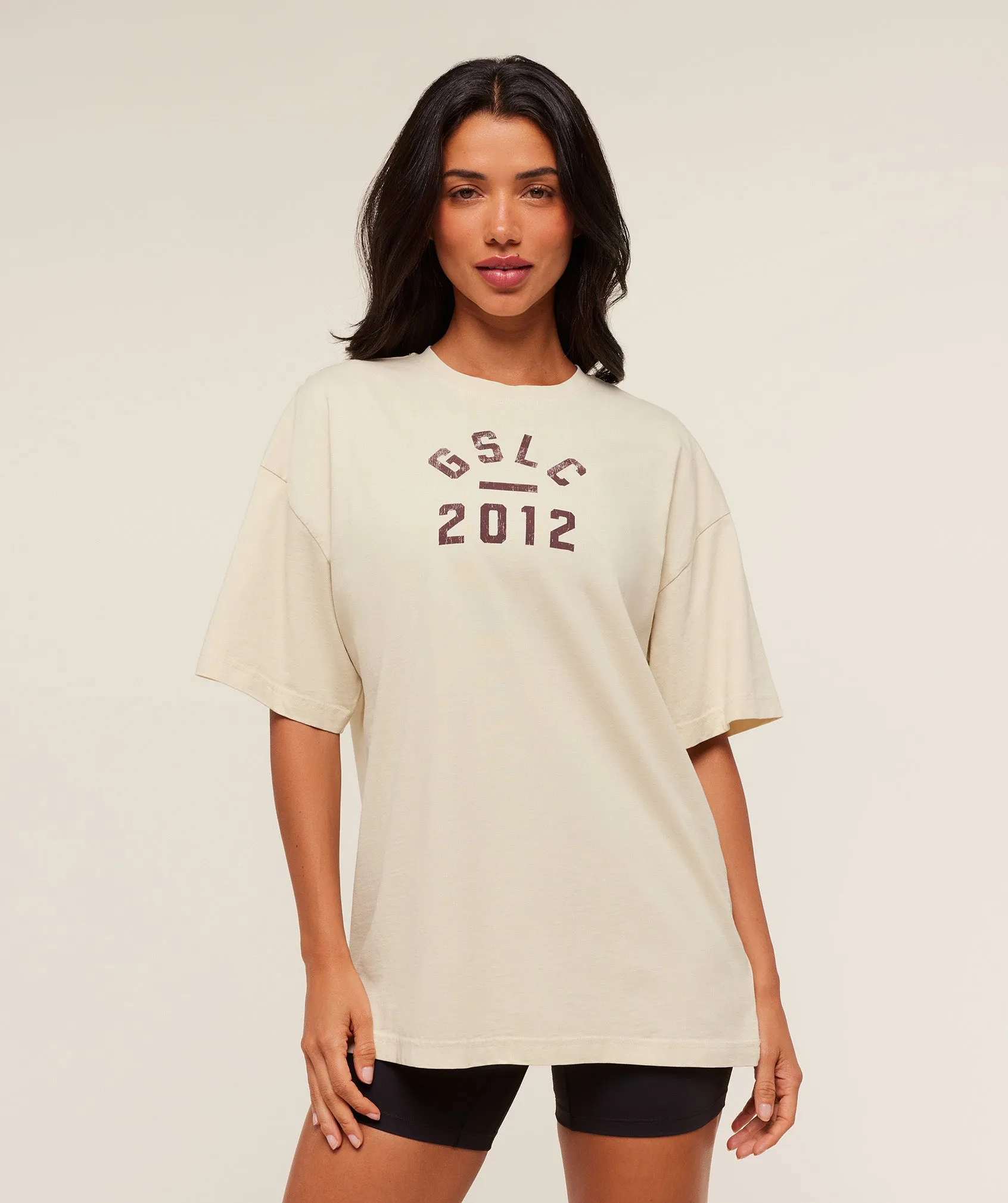 Gymshark Gymshark Lifting Club 2012 Graphic Short Sleeve T-Shirt - Stone Beige/Wash sold by Gymshark