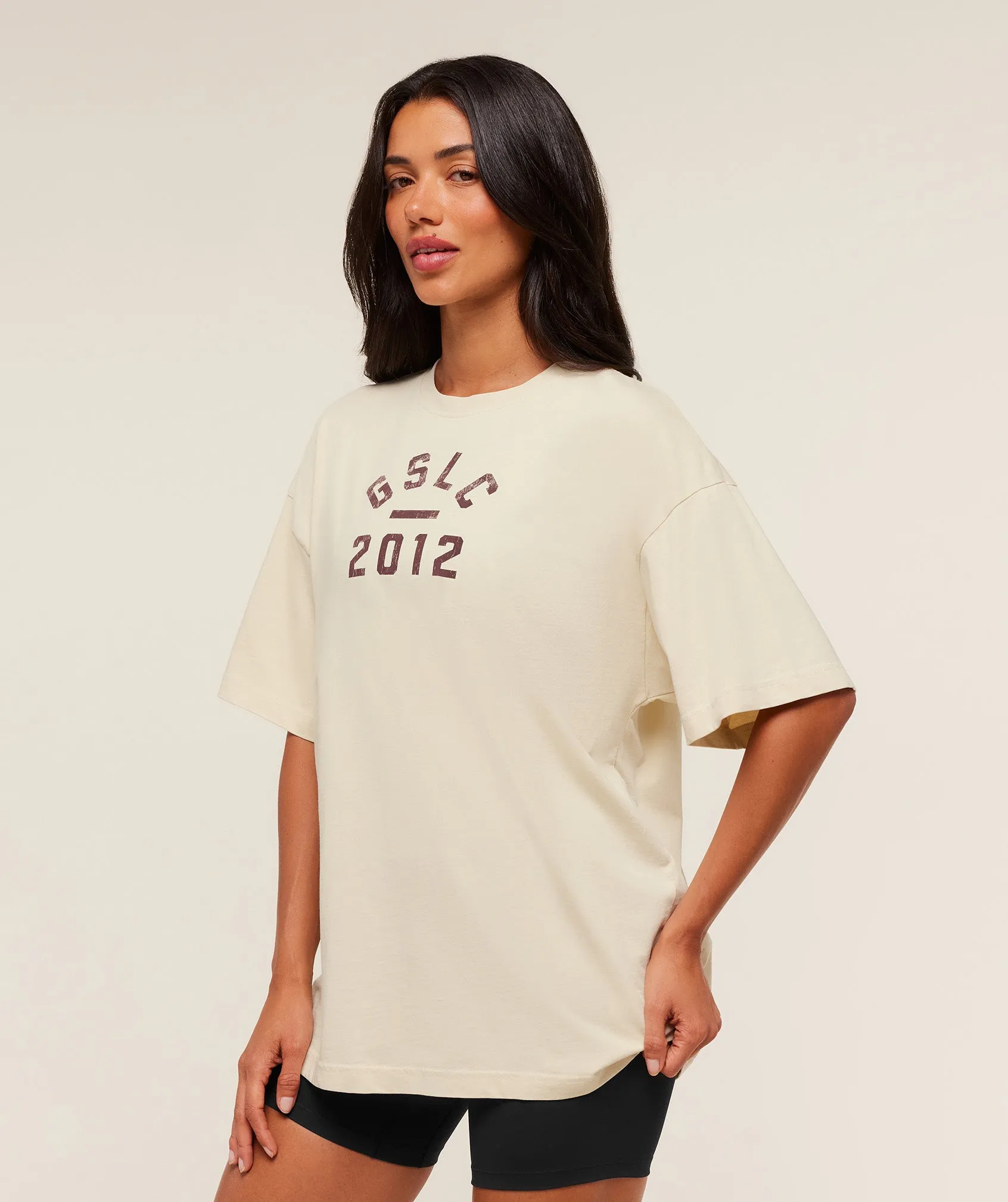 Gymshark Gymshark Lifting Club 2012 Graphic Short Sleeve T-Shirt - Stone Beige/Wash sold by Gymshark product image thumbnail 3