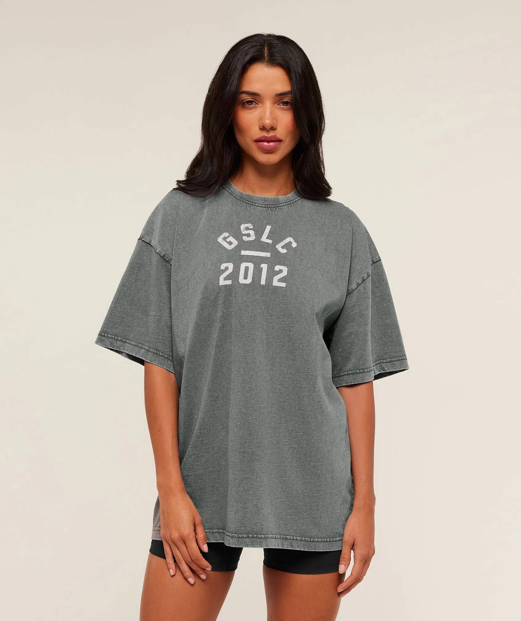 Gymshark Gymshark Lifting Club 2012 Graphic Short Sleeve T-Shirt - Slate Teal/Wash sold by Gymshark