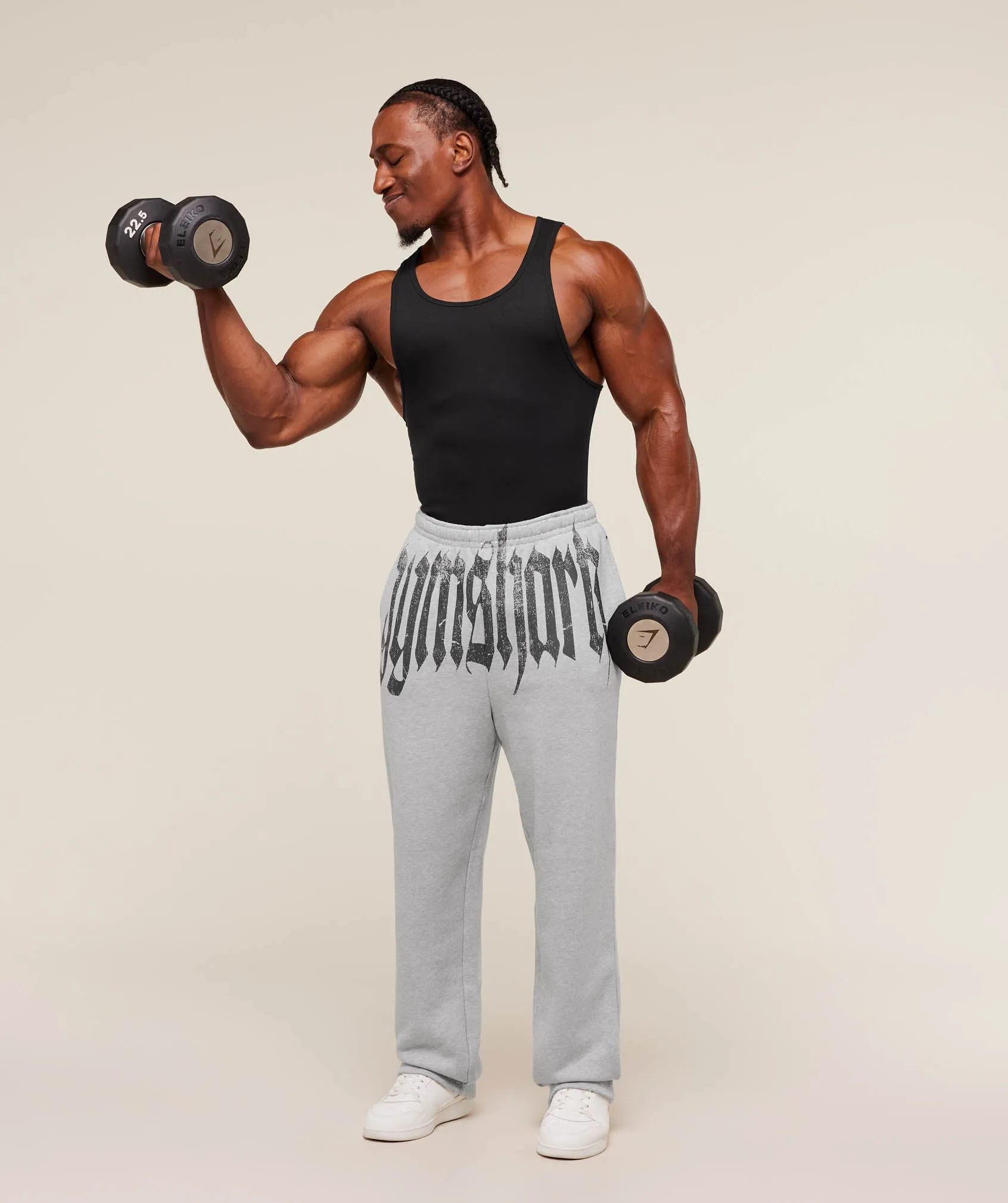 Gymshark Fade Graphic Straight Leg Jogger - Light Grey Core Marl sold by Gymshark product image thumbnail 5