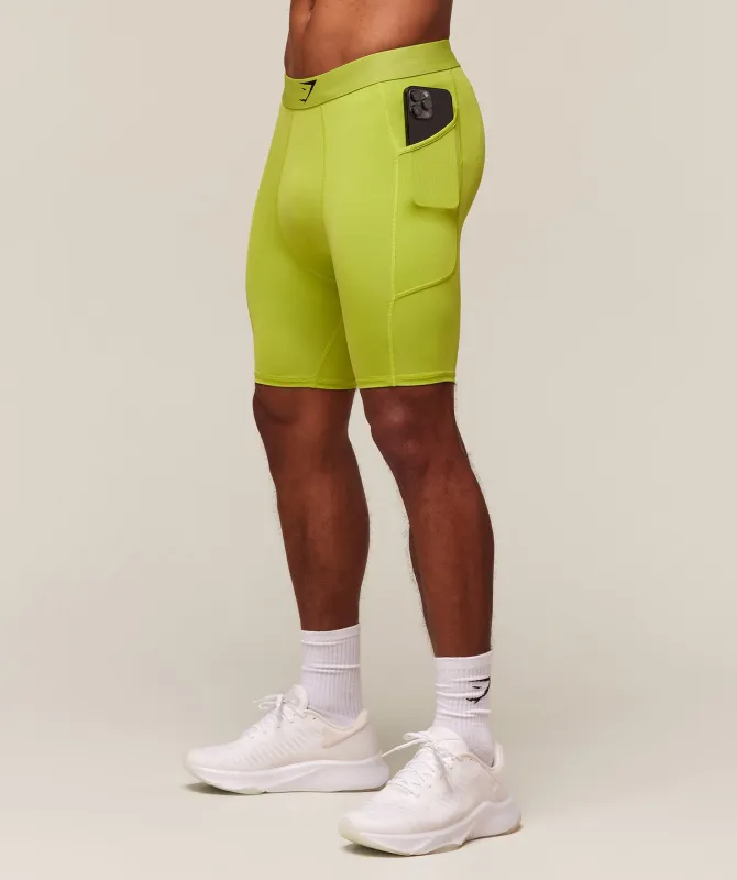 Gymshark Element Baselayer Half Tight - Zest Green sold by Gymshark