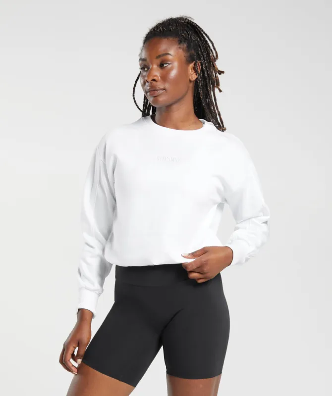 Gymshark Pulse Pullover - White sold by Gymshark