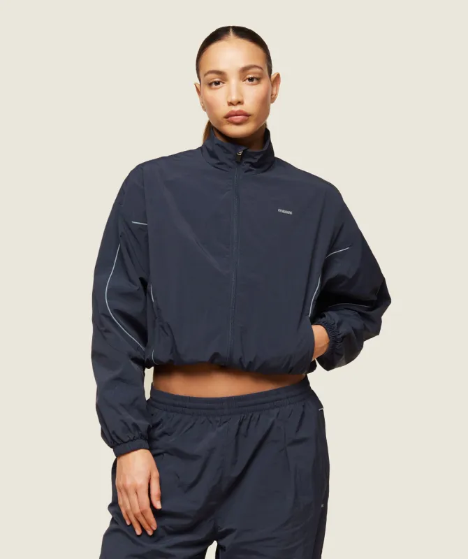 Gymshark everywear Retro Track Jacket - Heavy Blue/Denim Grey sold by Gymshark