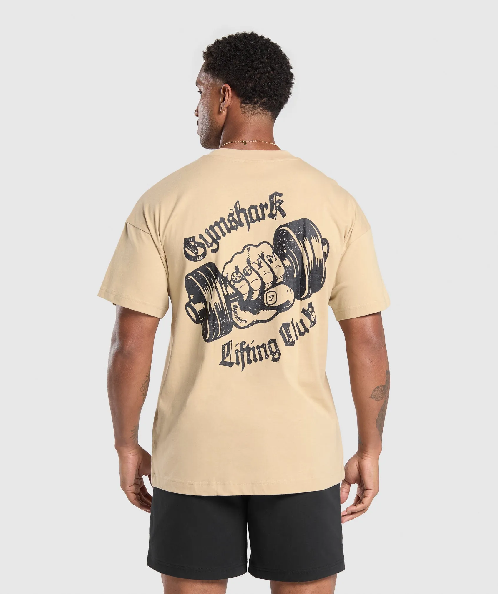 Gymshark Lifting Club Apparel Graphic T-Shirt - Vanilla Beige sold by Gymshark