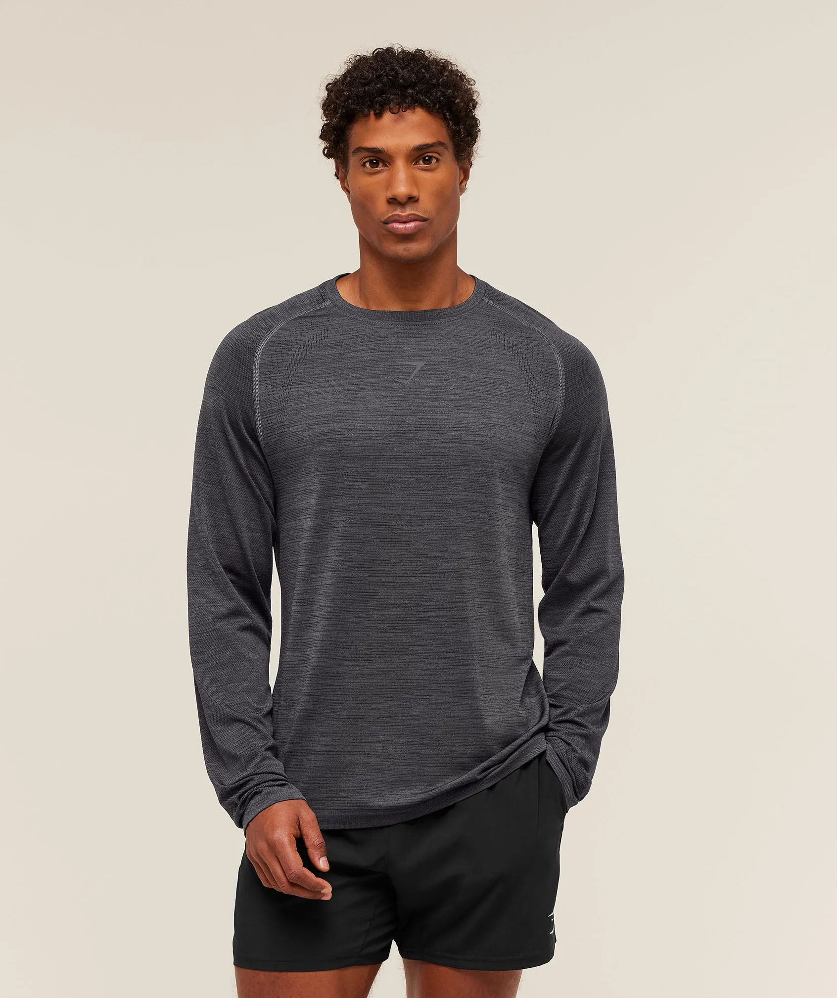 Gymshark Versatile Seamless Long Sleeve T-Shirt - Dark Grey/Black sold by Gymshark product image thumbnail 4