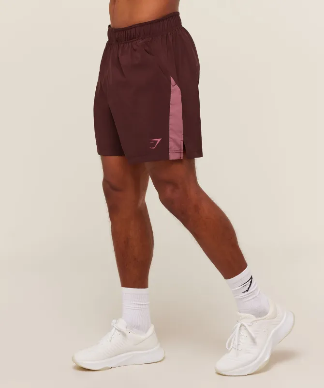 Gymshark Sport  7" Shorts - Rich Maroon/Reset Pink sold by Gymshark