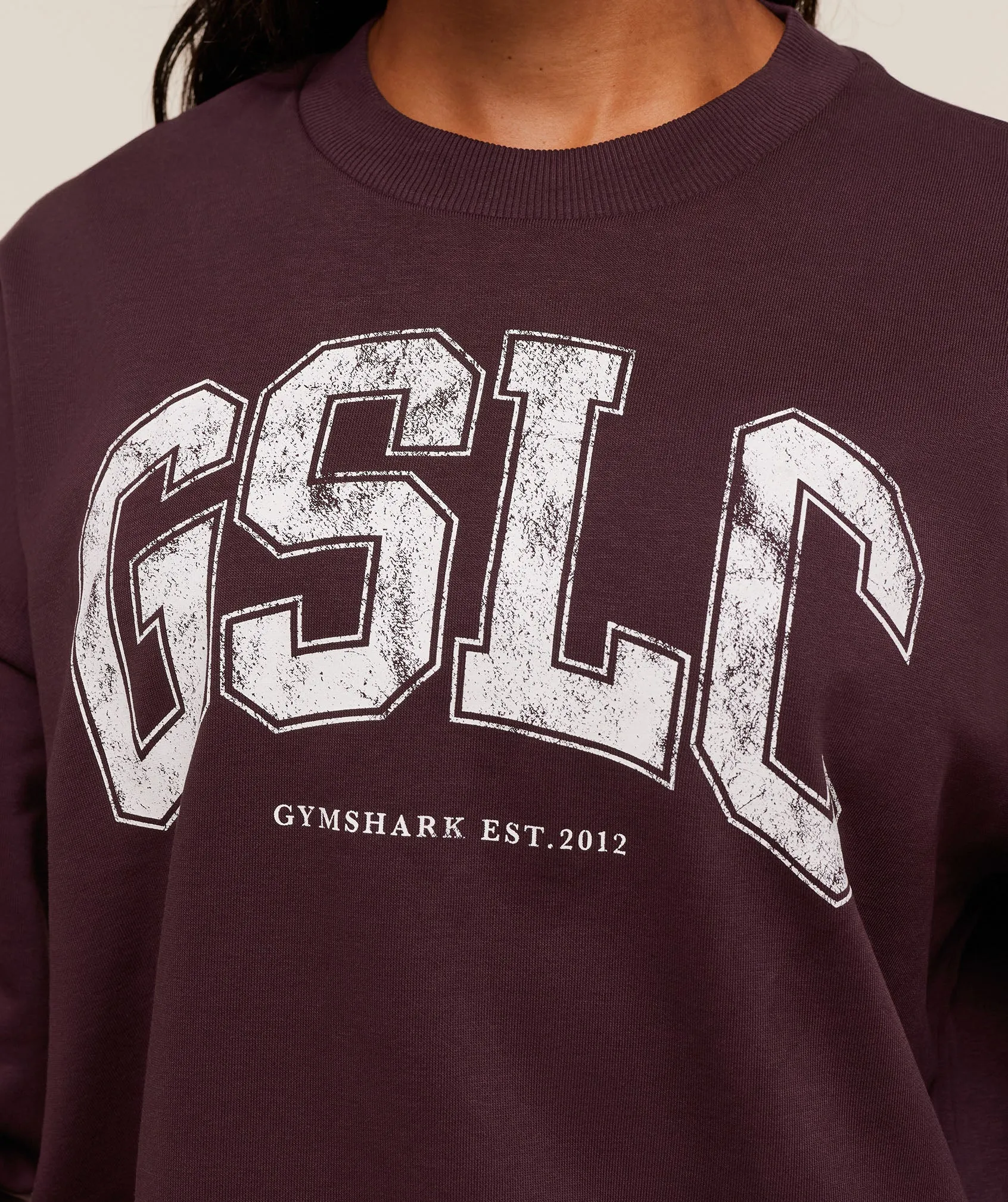 Gymshark GSLC Graphic Crew Neck - Cherry Purple sold by Gymshark product image thumbnail 5