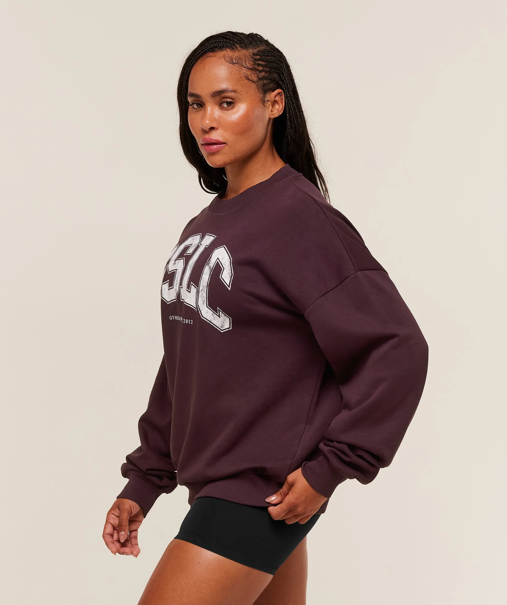 Gymshark GSLC Graphic Crew Neck - Cherry Purple sold by Gymshark product image thumbnail 2