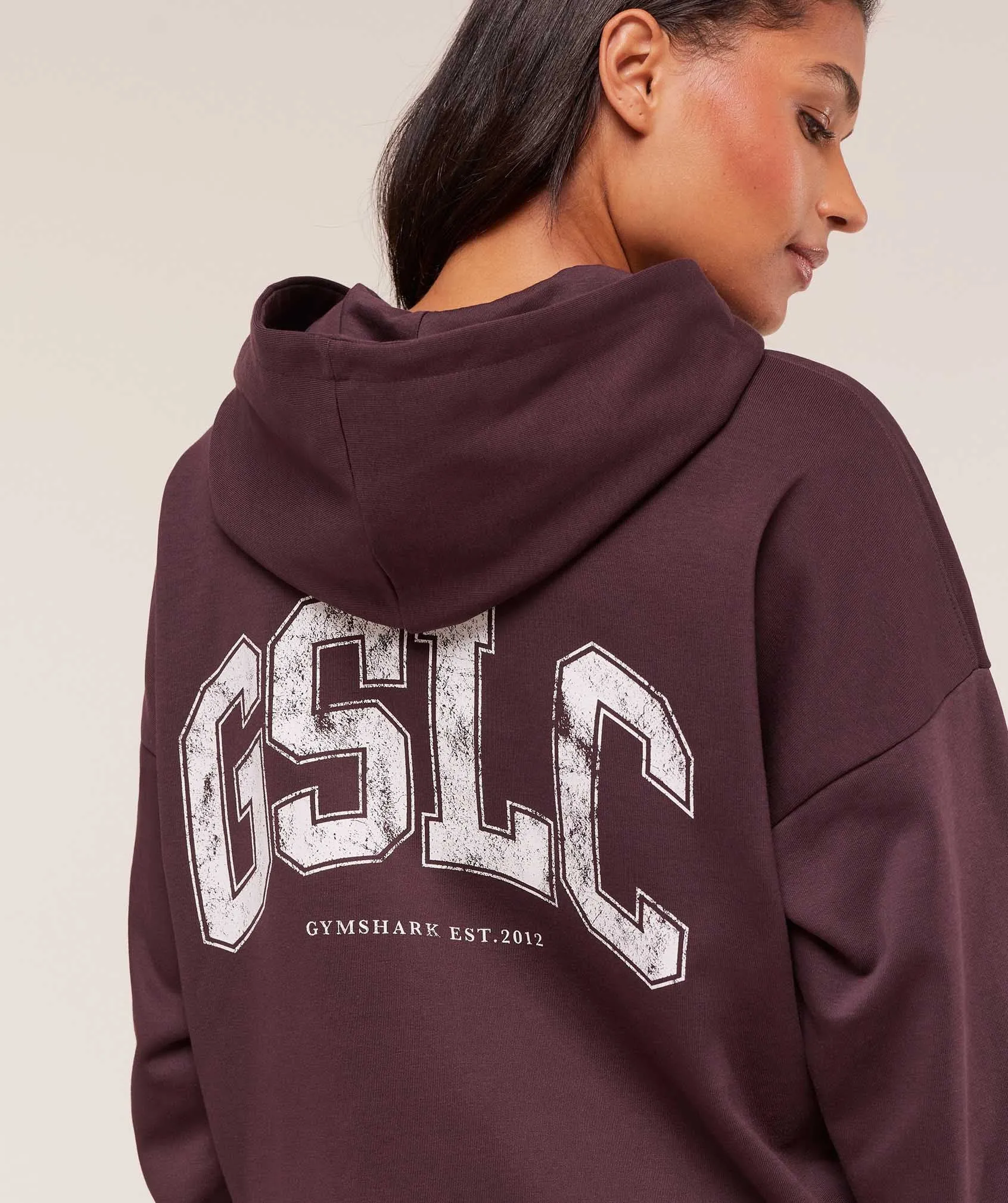Gymshark GSLC Graphic Zip Up Hoodie - Cherry Purple sold by Gymshark product image thumbnail 5