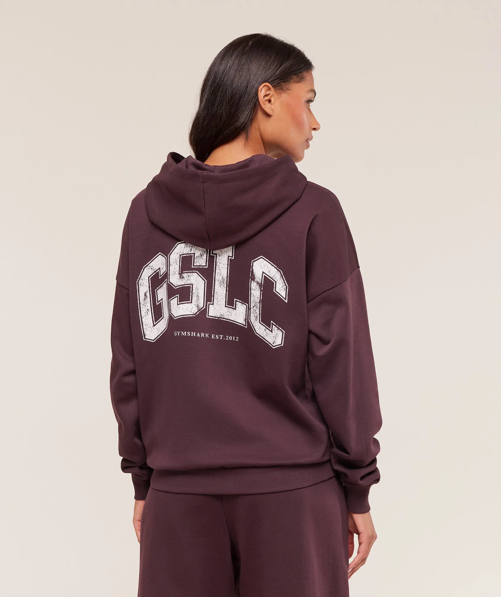 Gymshark GSLC Graphic Zip Up Hoodie - Cherry Purple sold by Gymshark product image thumbnail 2
