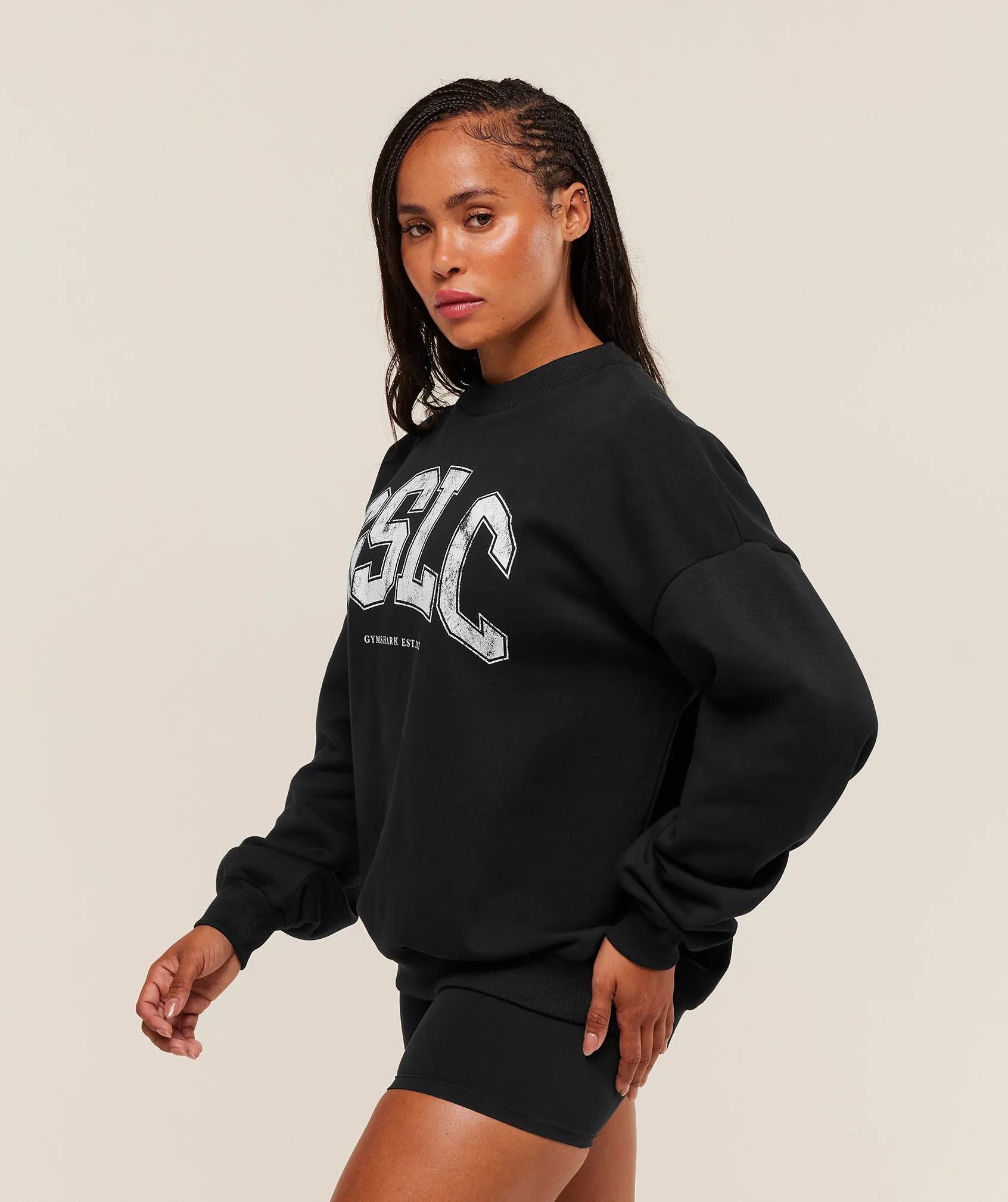 Gymshark GSLC Graphic Crew Neck - Black sold by Gymshark product image thumbnail 3