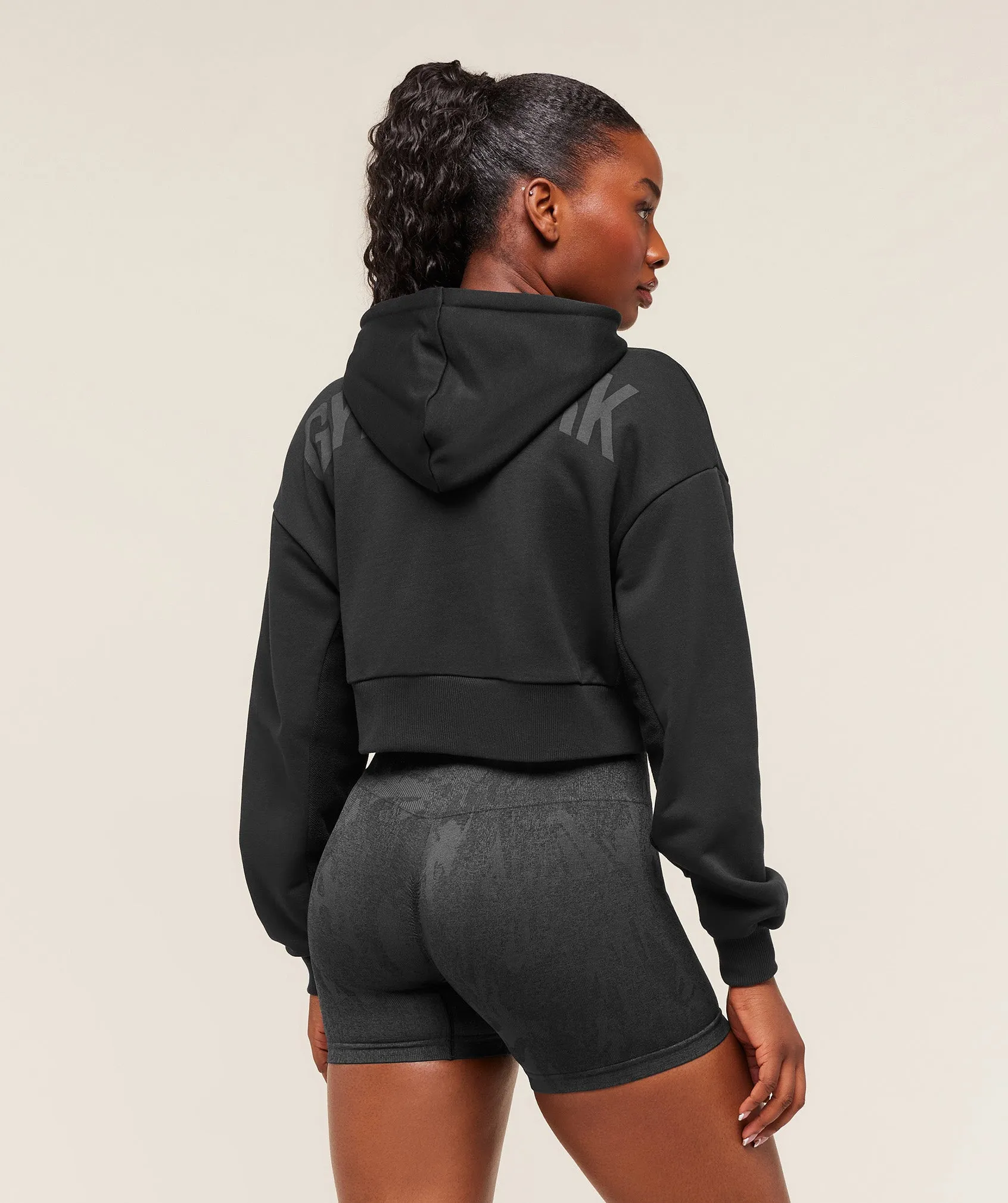 Gymshark Power Midi Zip Hoodie - Black sold by Gymshark