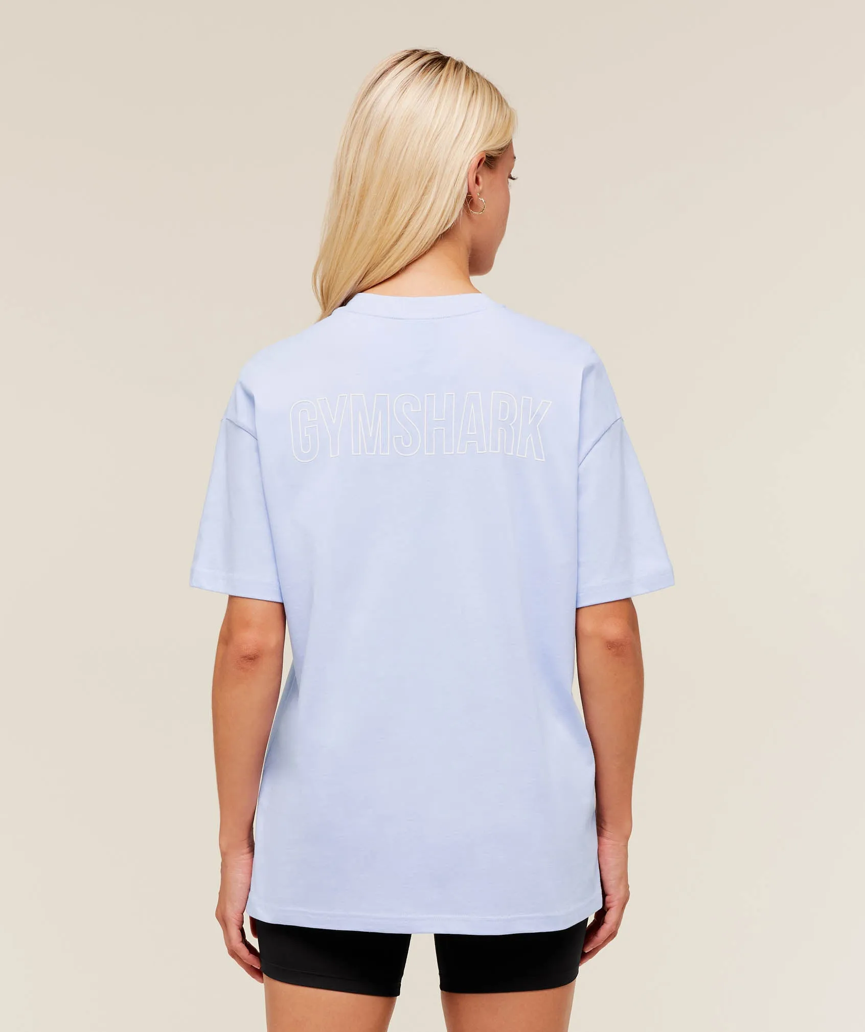 Gymshark Trace Graphic Oversized T-Shirt - Peri Blue sold by Gymshark product image thumbnail 2