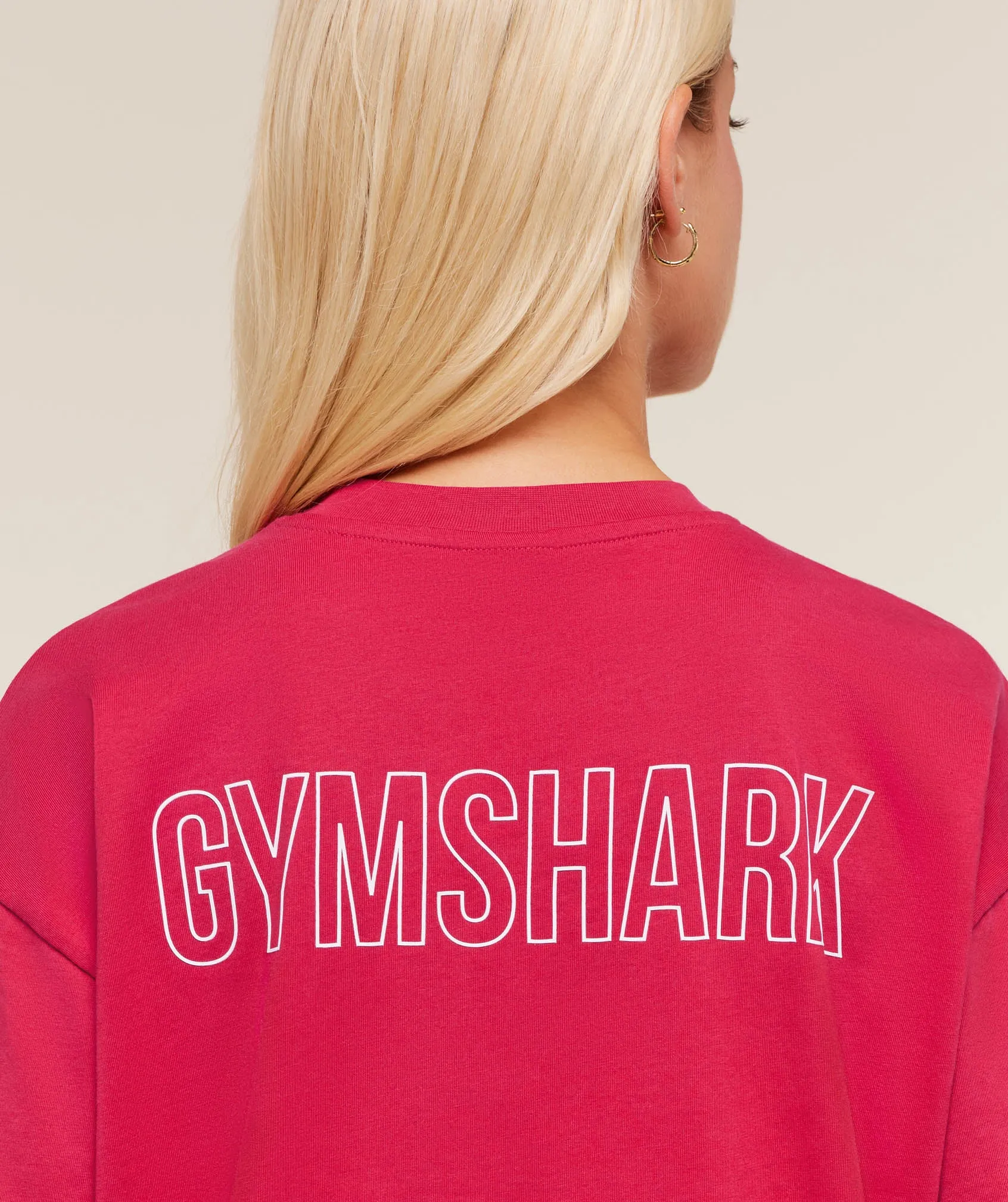 Gymshark Trace Graphic Oversized T-Shirt - Build Pink sold by Gymshark product image thumbnail 5