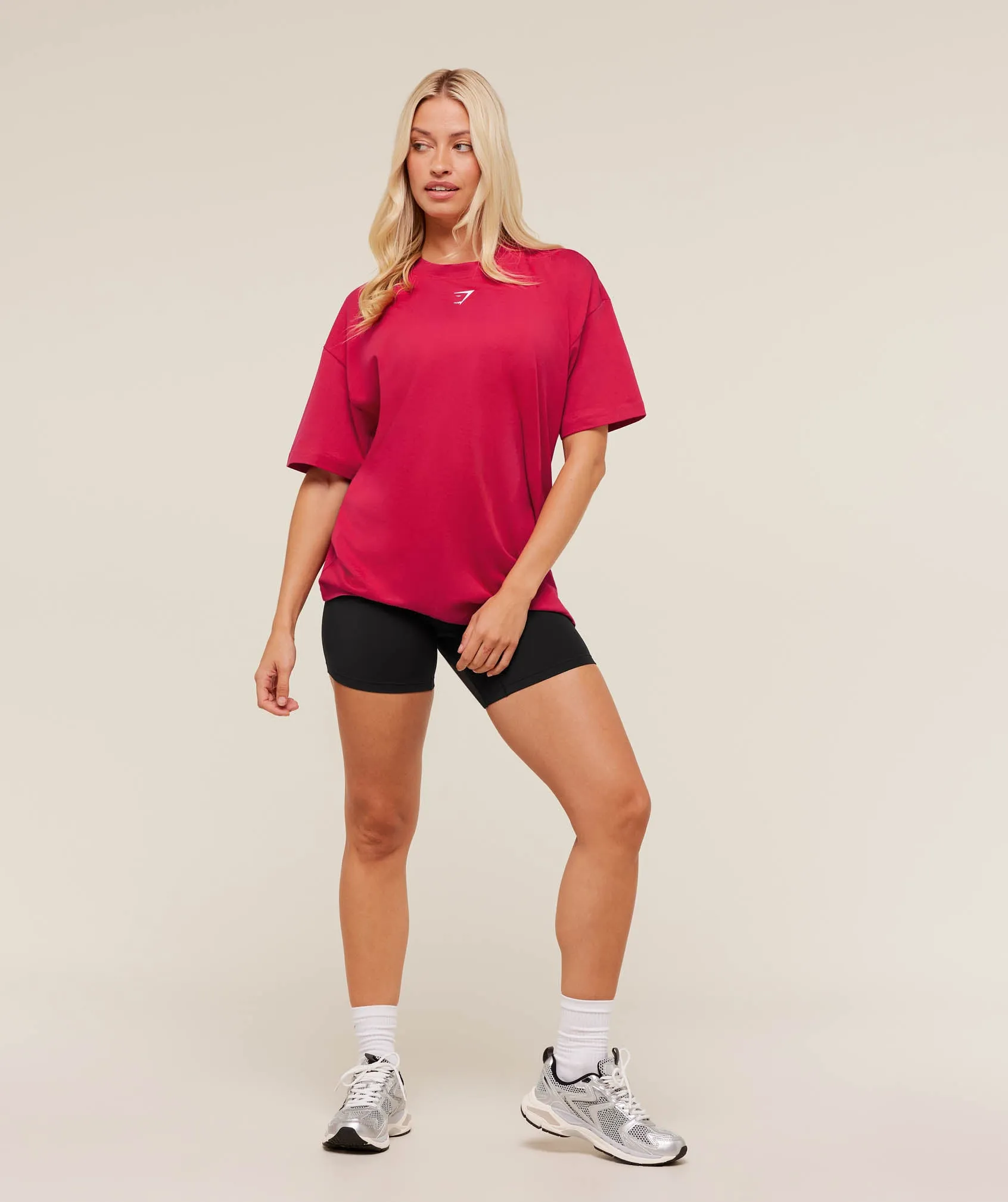 Gymshark Trace Graphic Oversized T-Shirt - Build Pink sold by Gymshark product image thumbnail 4