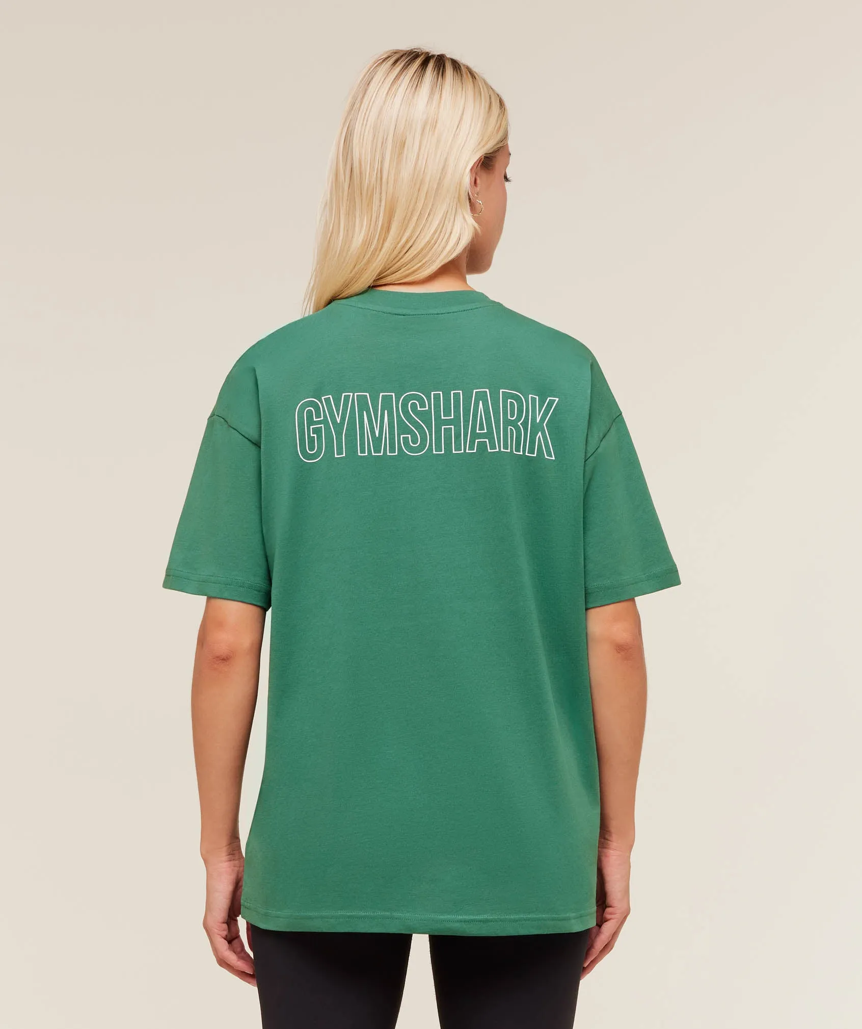 Gymshark Trace Graphic Oversized T-Shirt - Lift Green sold by Gymshark product image thumbnail 2
