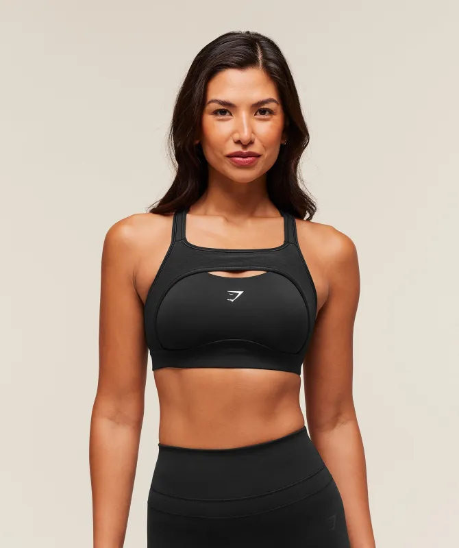 Gymshark Alpha High Support Sports Bra - Black sold by Gymshark