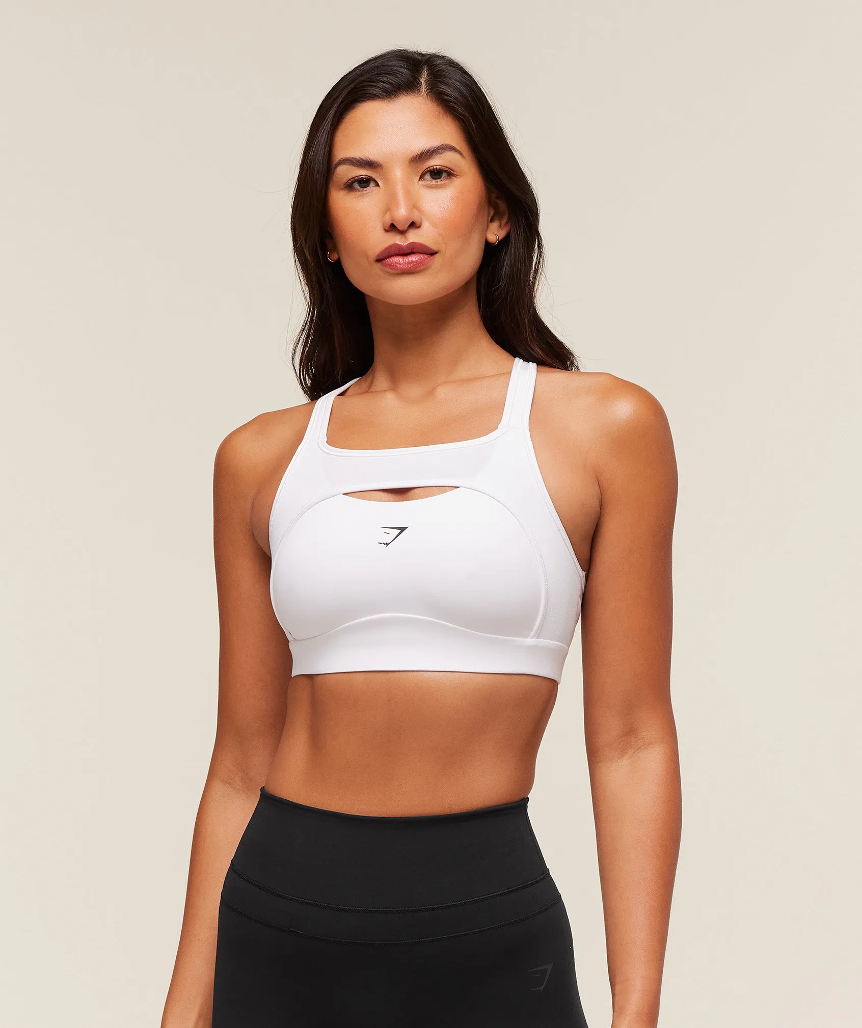 Gymshark Alpha High Support Sports Bra - White sold by Gymshark