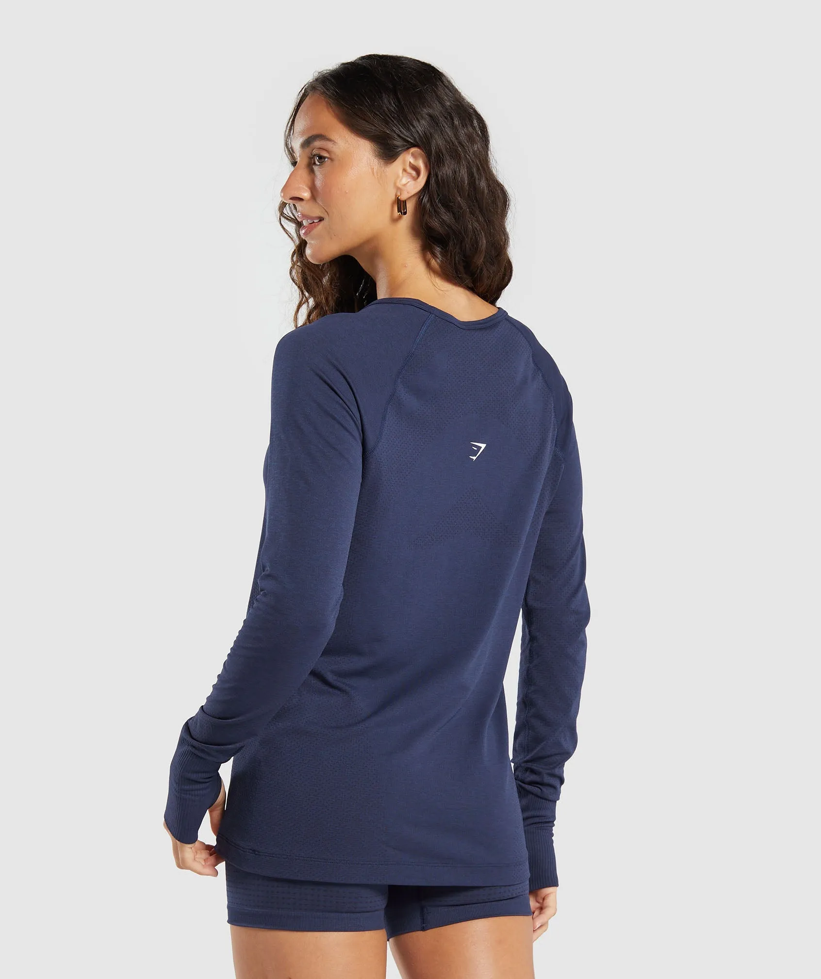 Gymshark Vital Light Long Sleeve Top - Heavy Blue/ Marl sold by Gymshark product image thumbnail 2