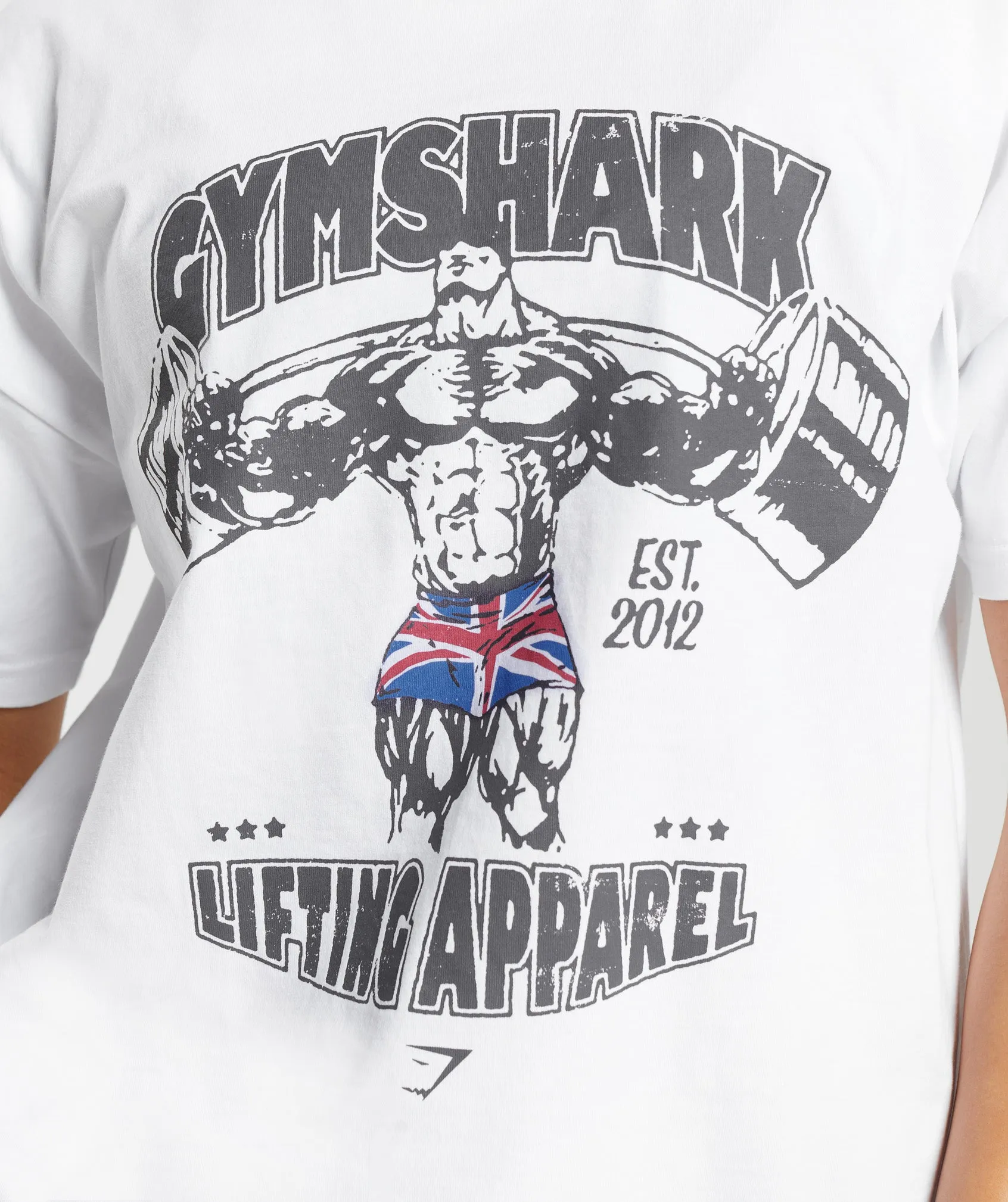 Gymshark Lifting Apparel Oversized T-Shirt - White sold by Gymshark product image thumbnail 5