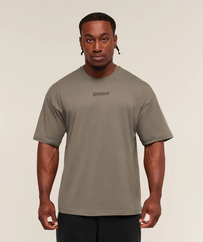 Gymshark Olde English T-Shirt - Camo Brown sold by Gymshark