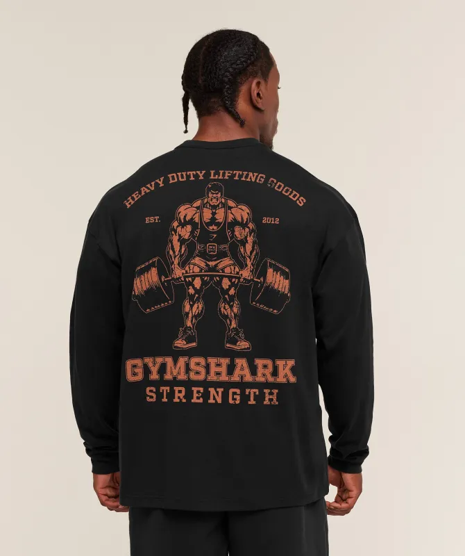 Gymshark Gymshark Strength Long Sleeve T-Shirt - Black sold by Gymshark