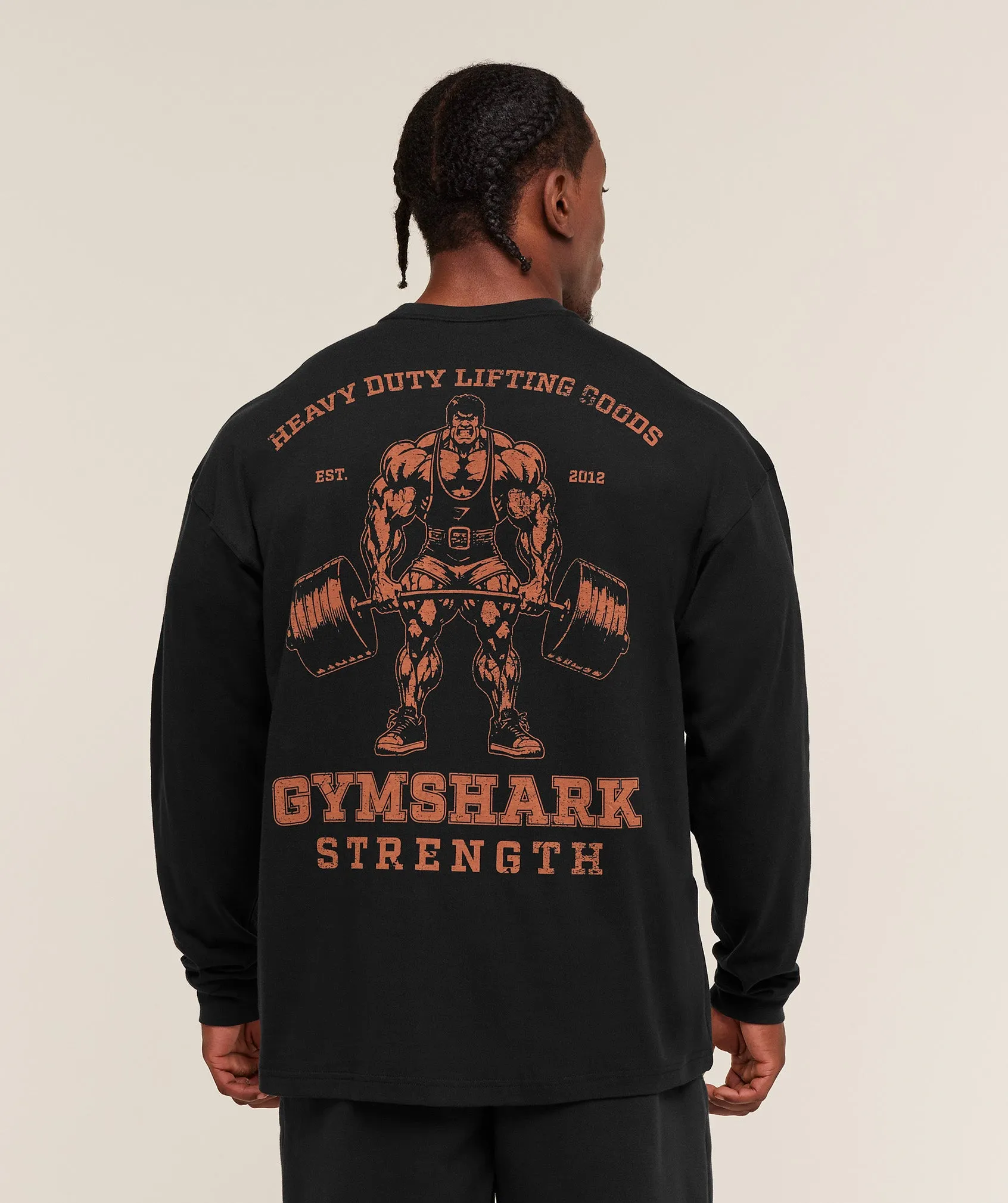 Gymshark Gymshark Strength Long Sleeve T-Shirt - Black sold by Gymshark