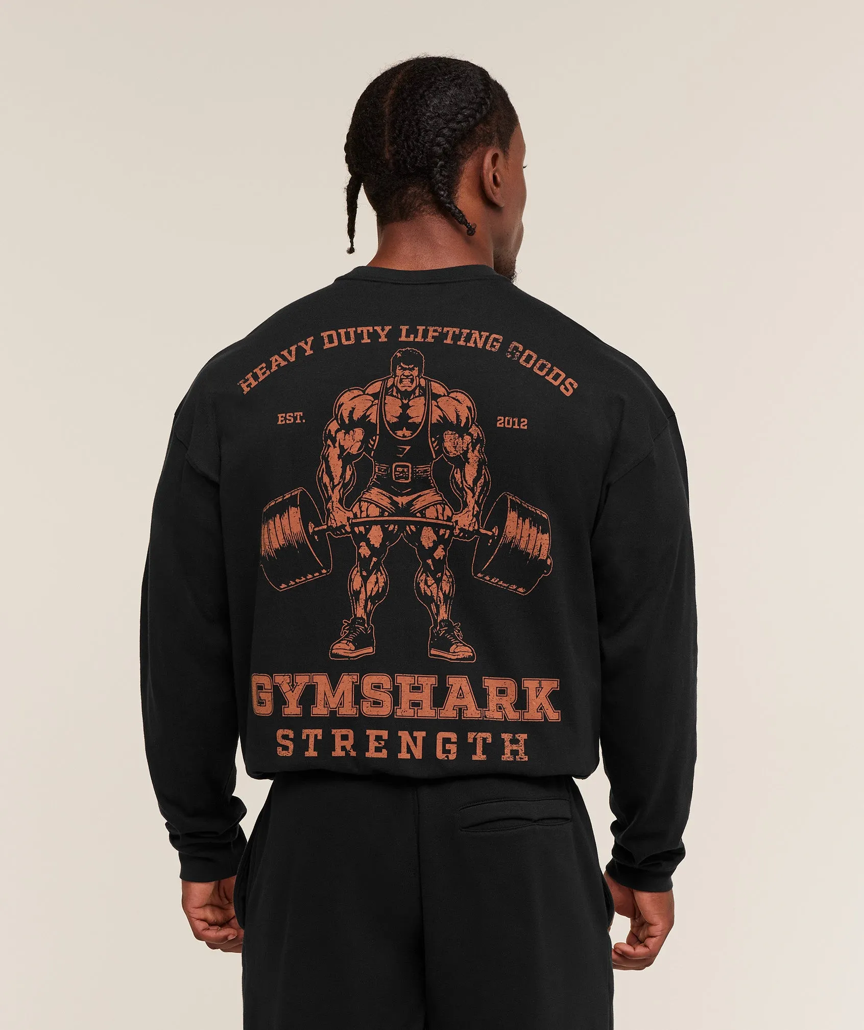 Gymshark Gymshark Strength Long Sleeve T-Shirt - Black sold by Gymshark product image thumbnail 5