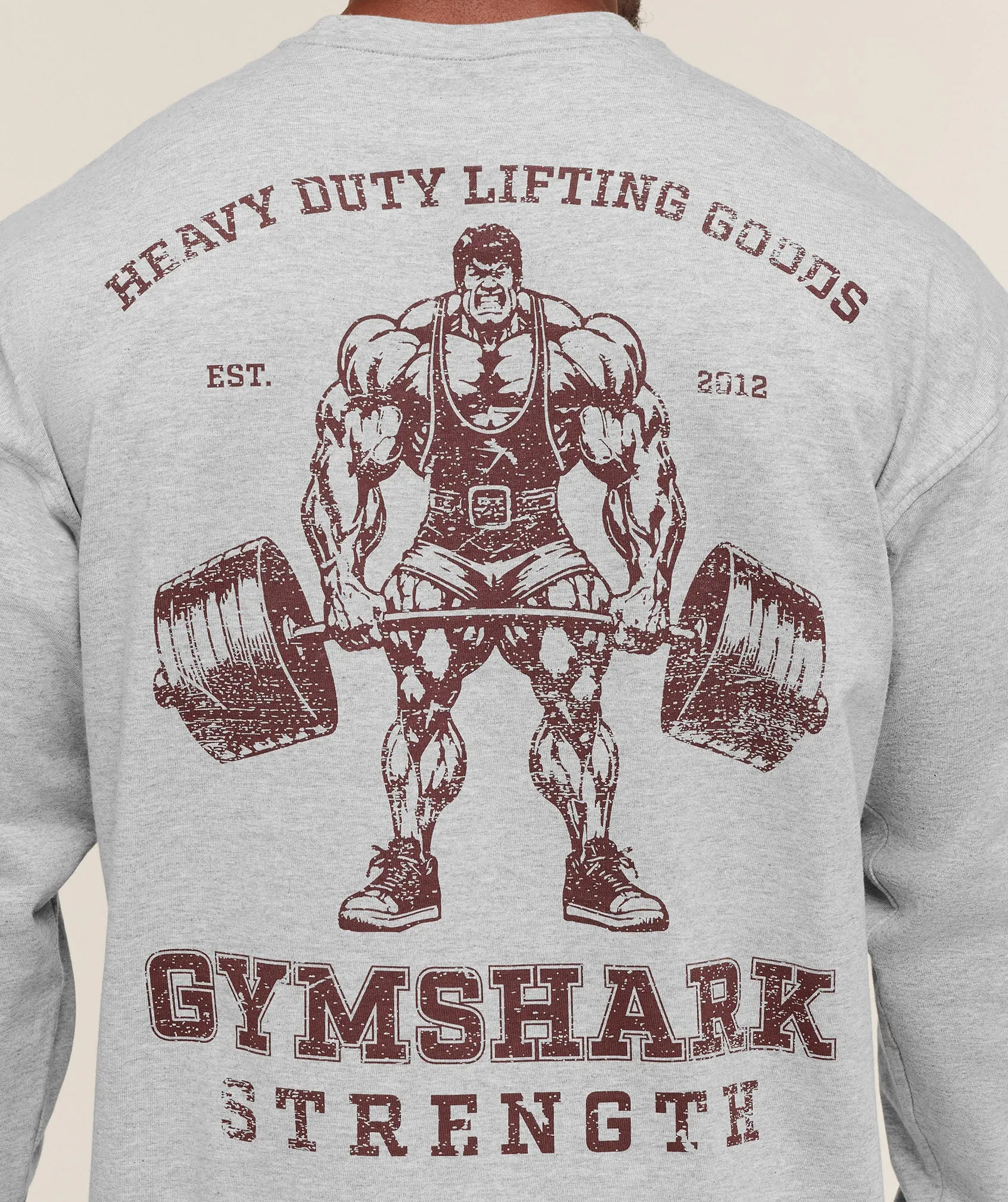 Gymshark Gymshark Strength Long Sleeve T-Shirt - Light Grey Core Marl sold by Gymshark product image thumbnail 5