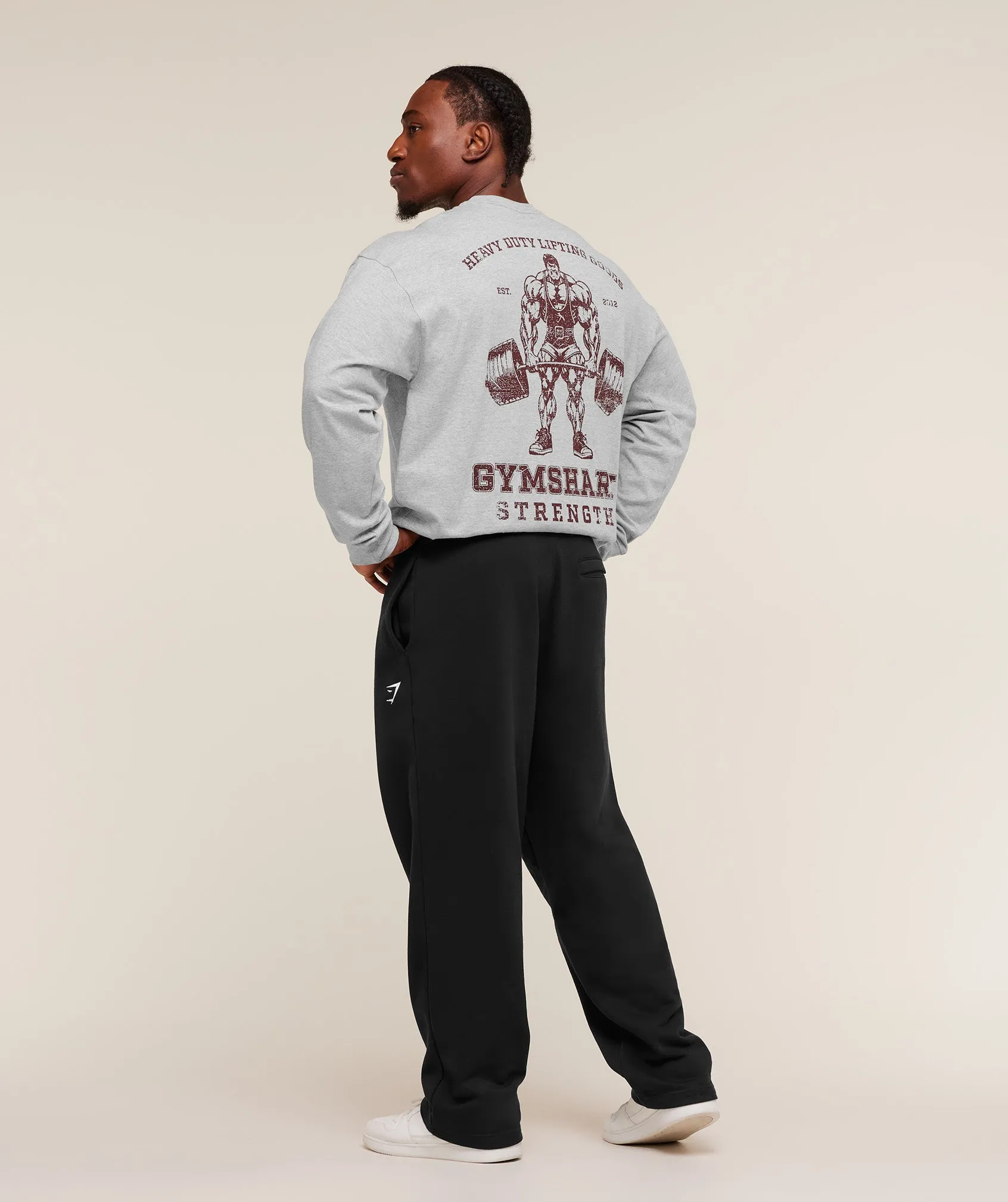 Gymshark Gymshark Strength Long Sleeve T-Shirt - Light Grey Core Marl sold by Gymshark product image thumbnail 4