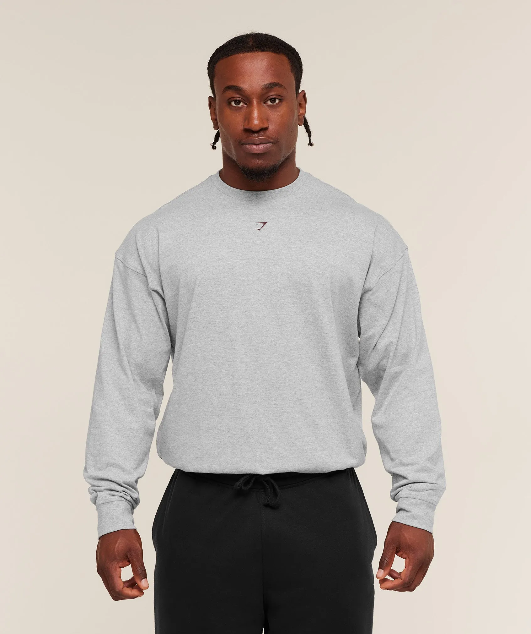 Gymshark Gymshark Strength Long Sleeve T-Shirt - Light Grey Core Marl sold by Gymshark product image thumbnail 2
