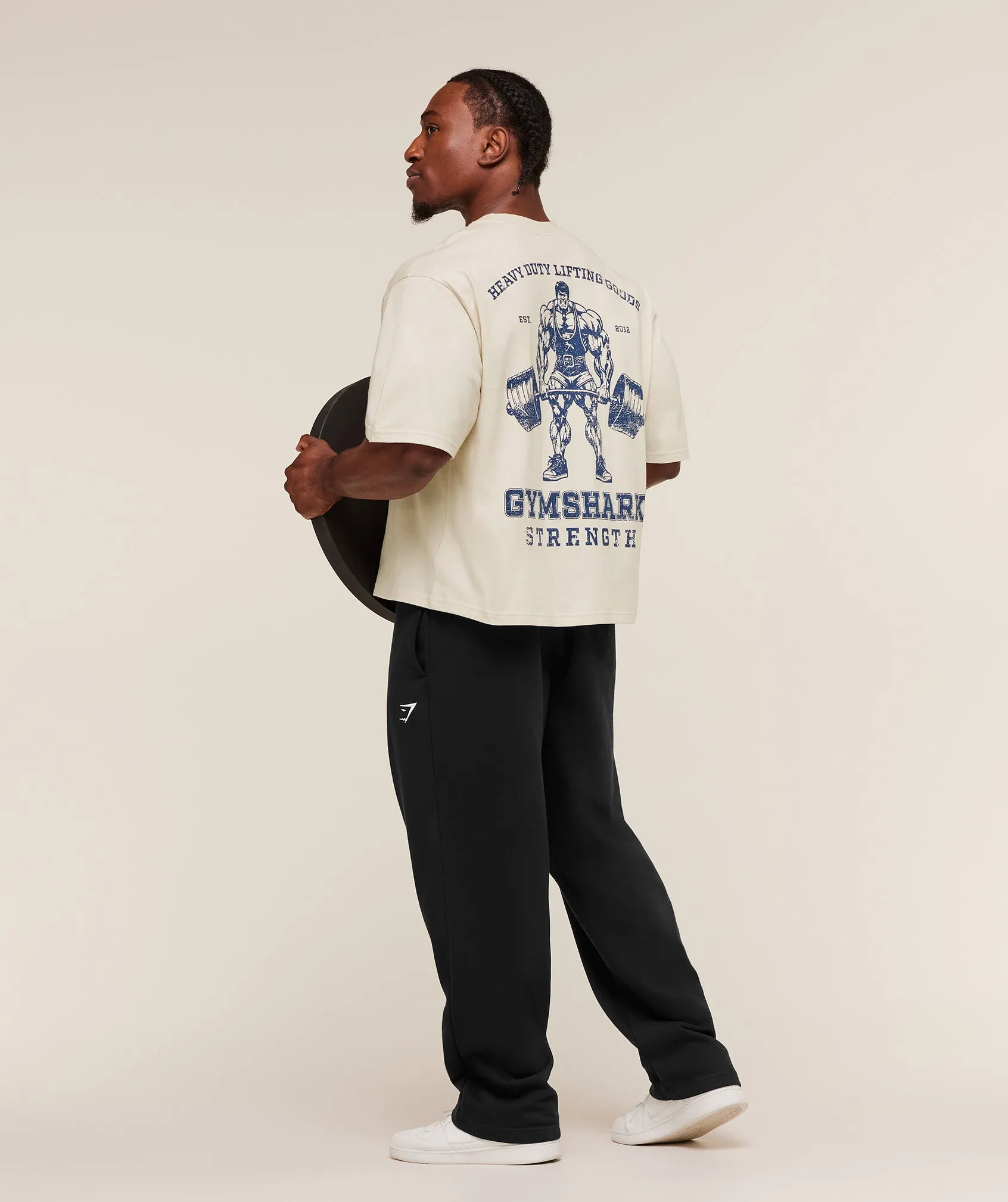 Gymshark Gymshark Strength T-Shirt - Oat White sold by Gymshark product image thumbnail 4