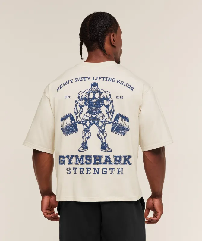 Gymshark Gymshark Strength T-Shirt - Oat White sold by Gymshark