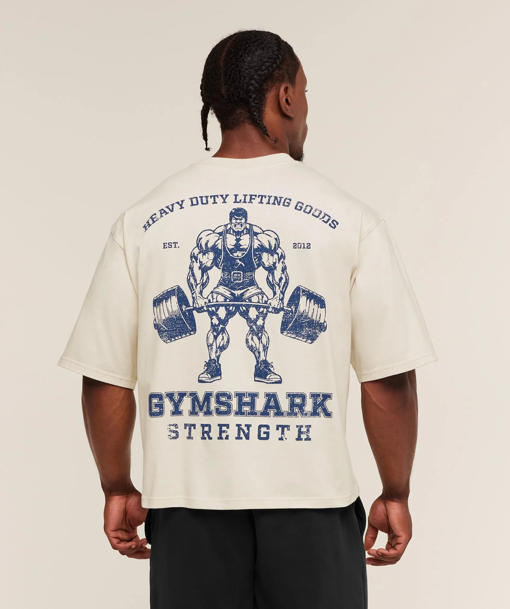 Gymshark Gymshark Strength T-Shirt - Oat White sold by Gymshark