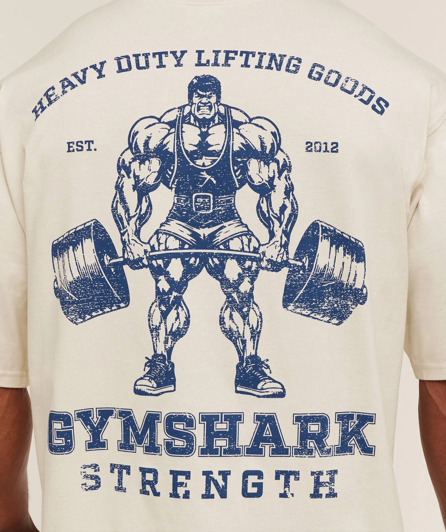 Gymshark Gymshark Strength T-Shirt - Oat White sold by Gymshark product image thumbnail 5