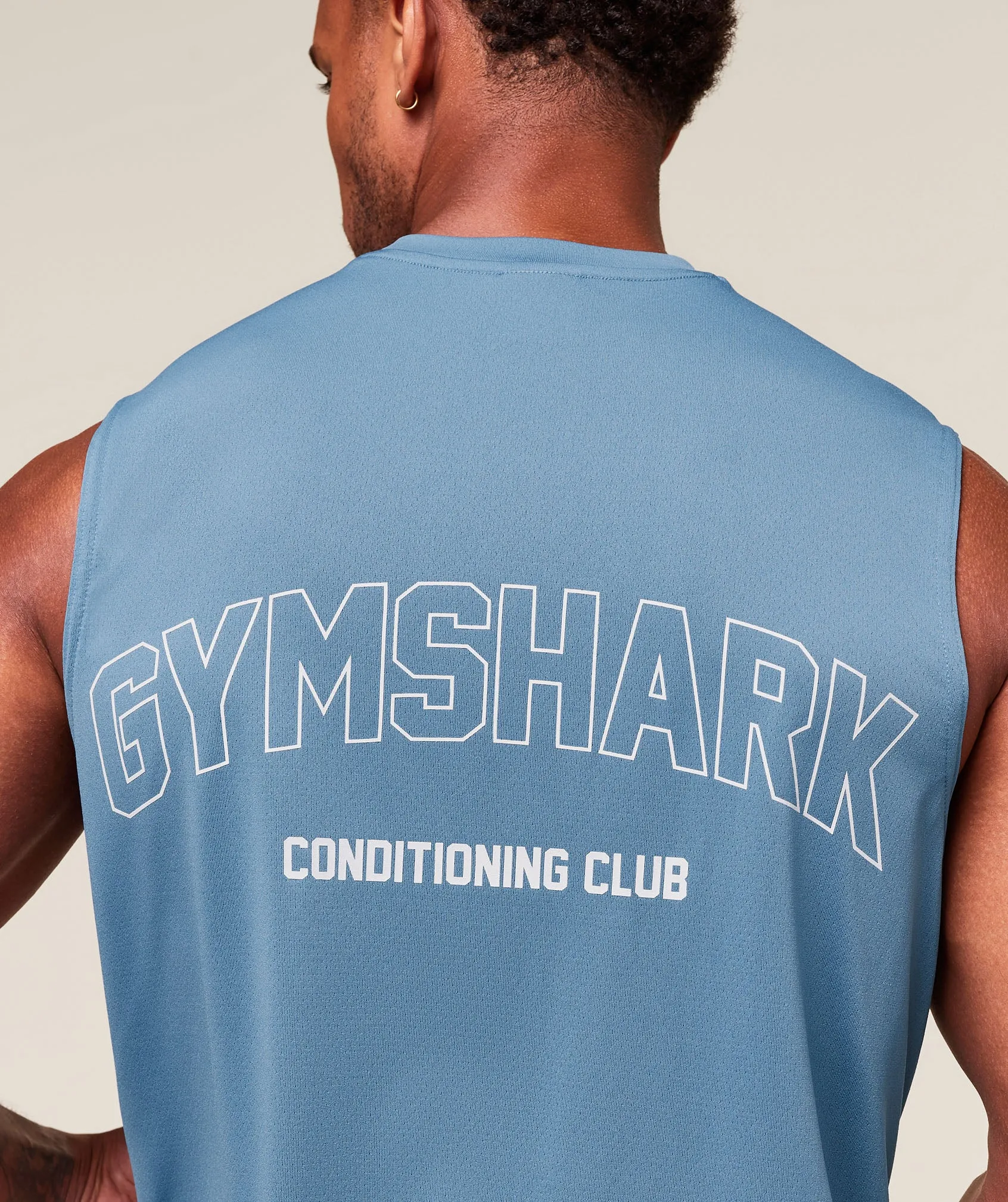 Gymshark Hybrid Athlete Cut Off Tank - Classic Blue sold by Gymshark product image thumbnail 5