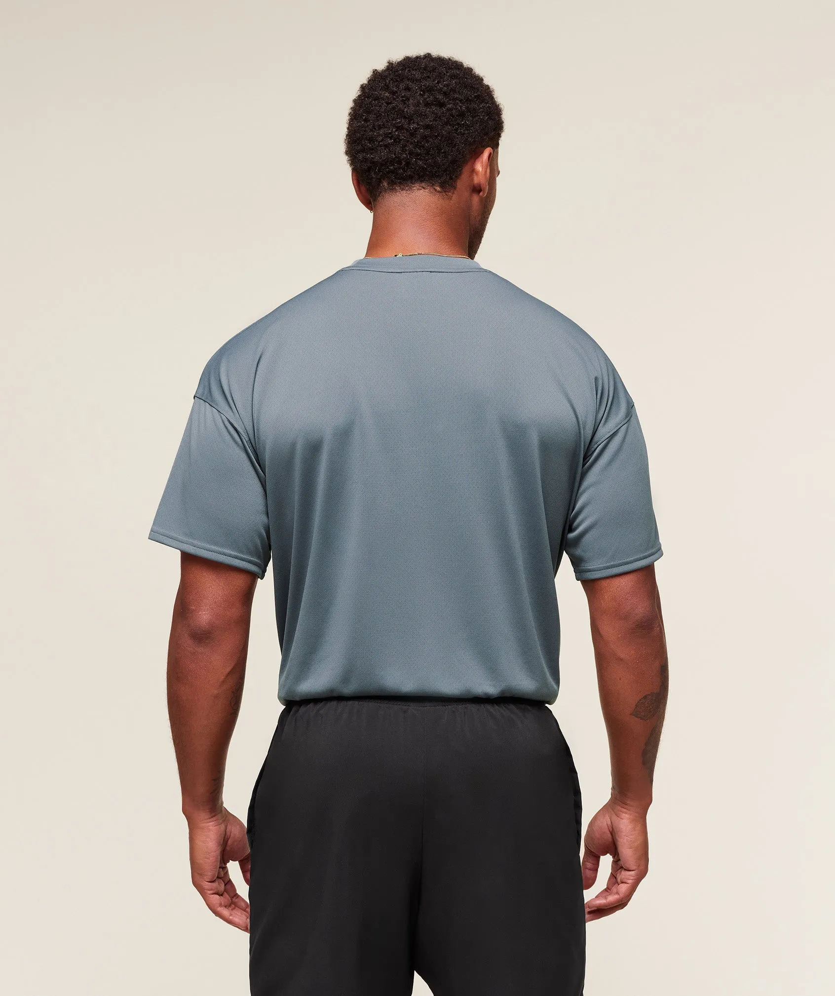 Gymshark Arrival Oversized T-Shirt - Iron Blue sold by Gymshark product image thumbnail 2