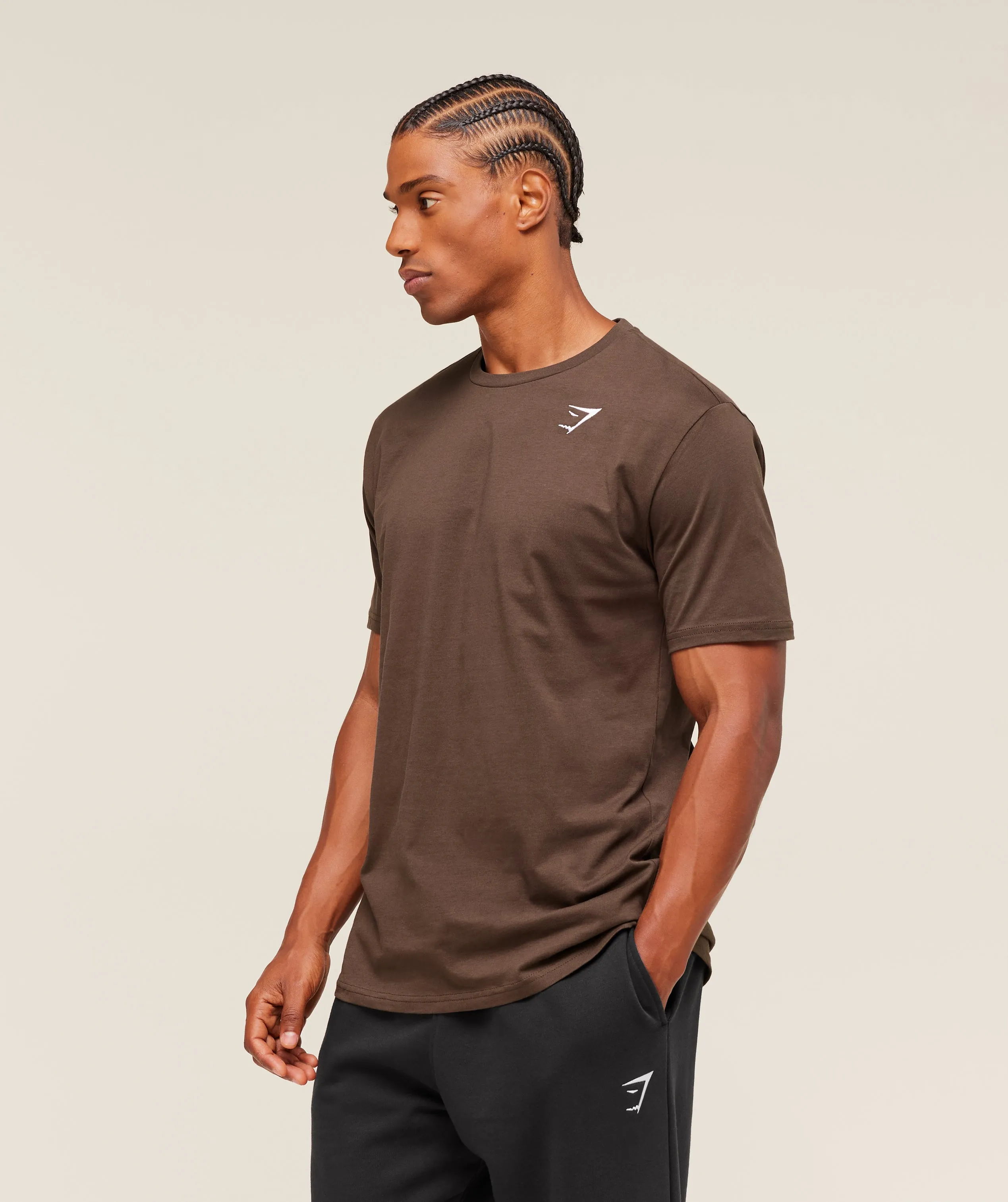 Gymshark Crest T-Shirt - Archive Brown sold by Gymshark product image thumbnail 3
