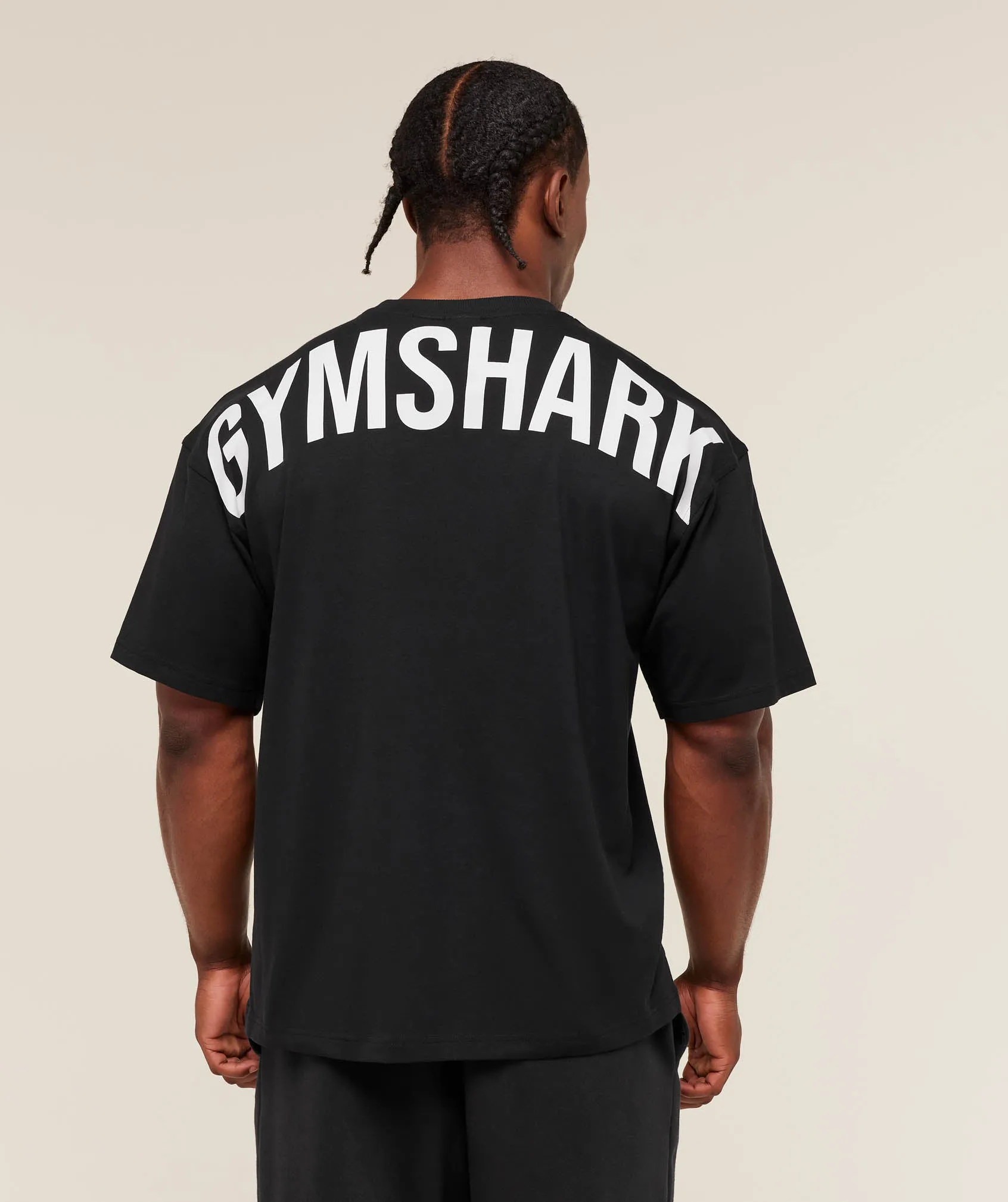 Gymshark Power T-Shirt - Black/Oat White sold by Gymshark product image thumbnail 2