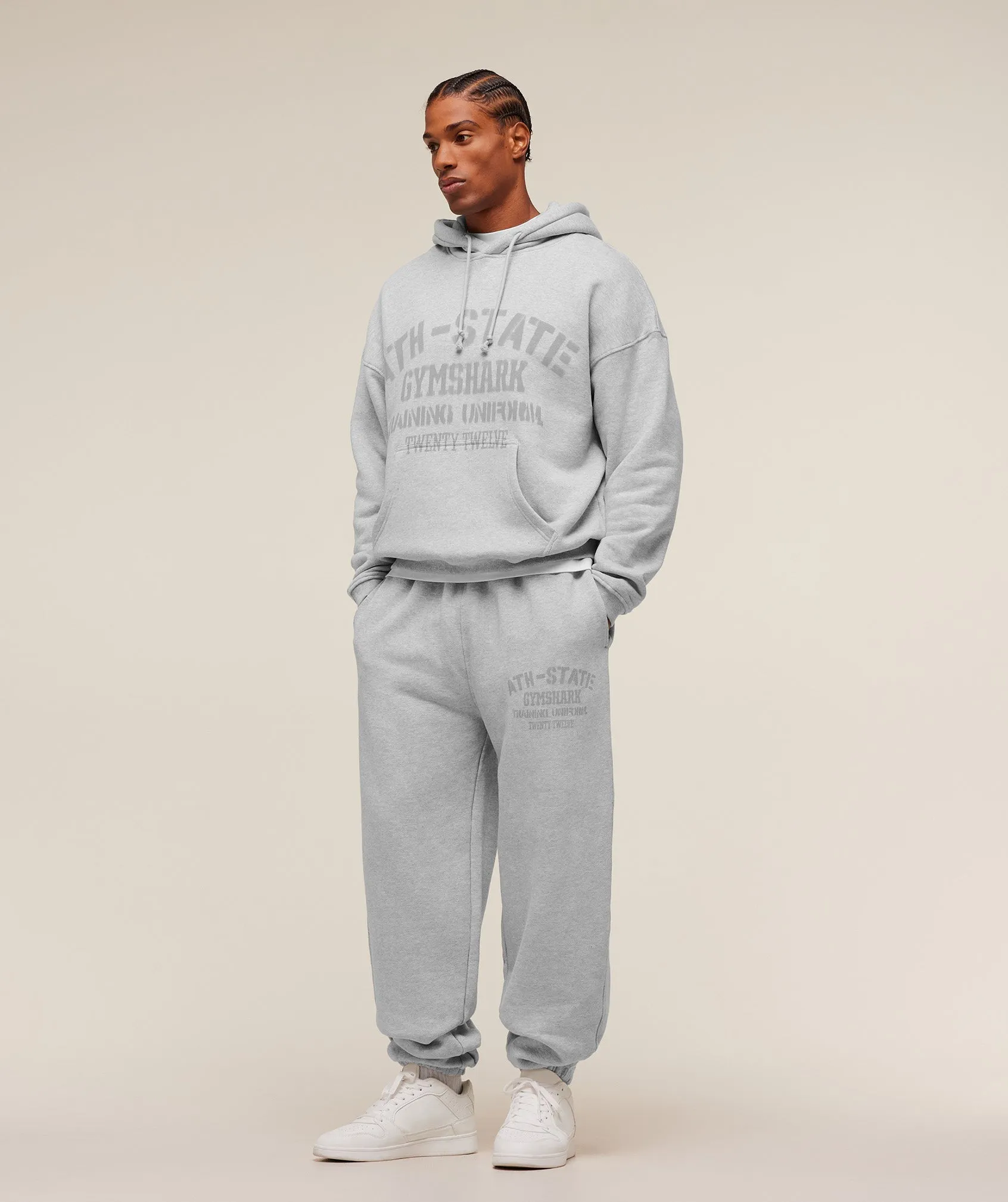 Gymshark Collegiate Hoodie - Soft Grey Marl sold by Gymshark product image thumbnail 4