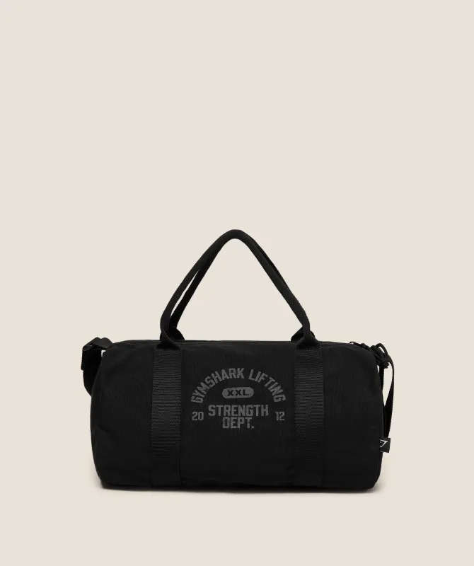 Gymshark Strength Dept Mini Canvas Duffle Bag - Black sold by Gymshark