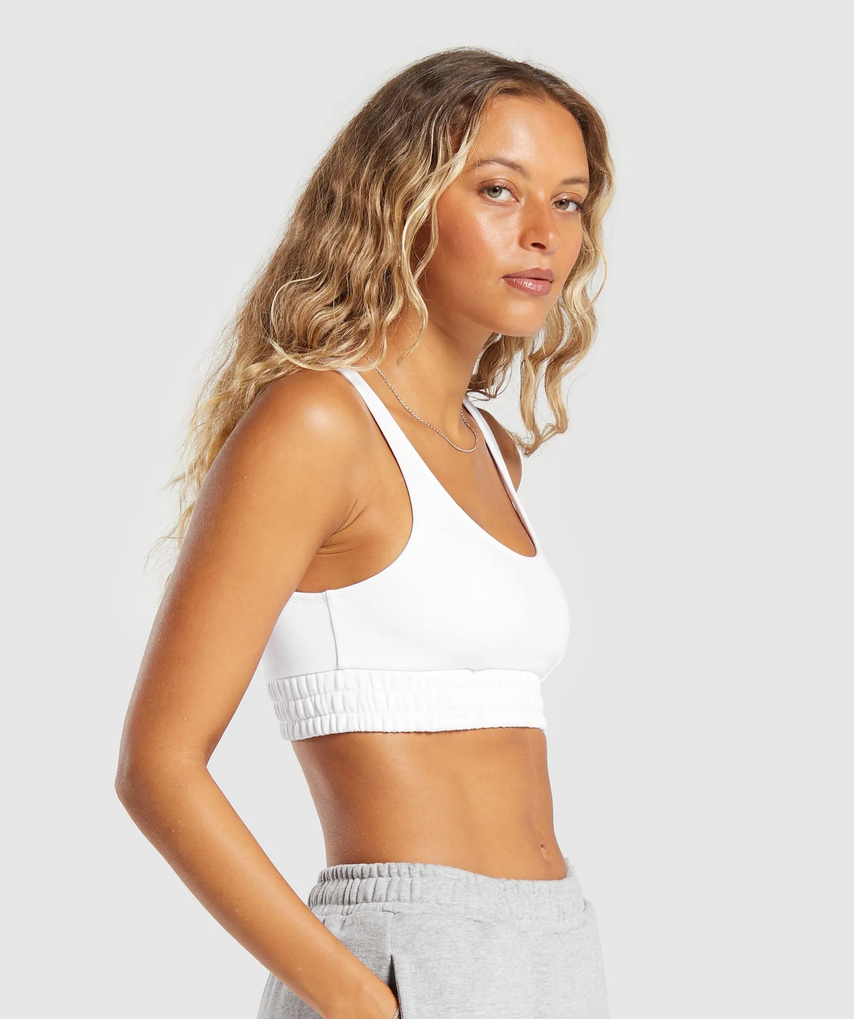Gymshark Sweatshirt Bralette - White sold by Gymshark product image thumbnail 3
