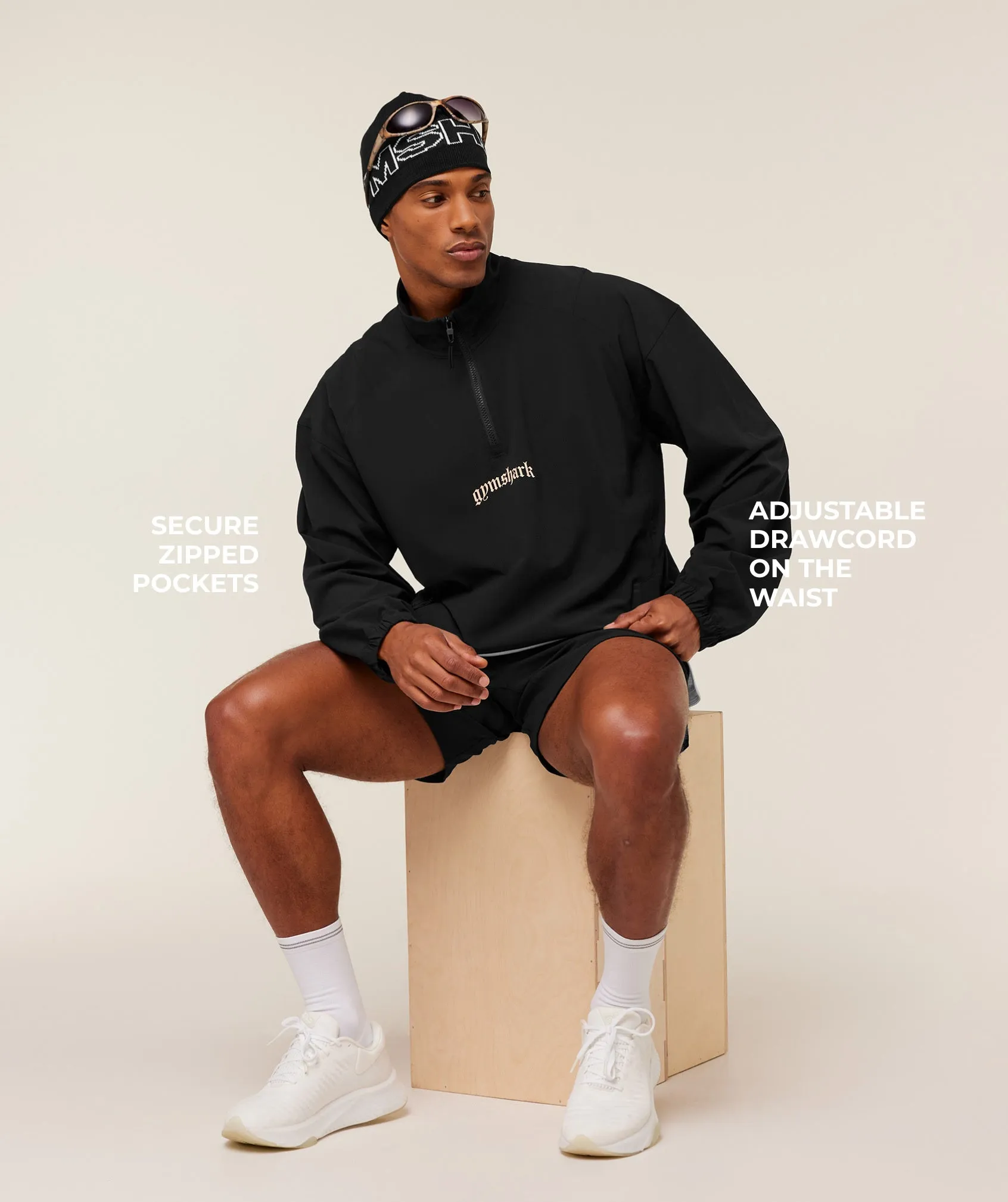 Gymshark Tactical Shell 1/4 Zip - Black sold by Gymshark product image thumbnail 2