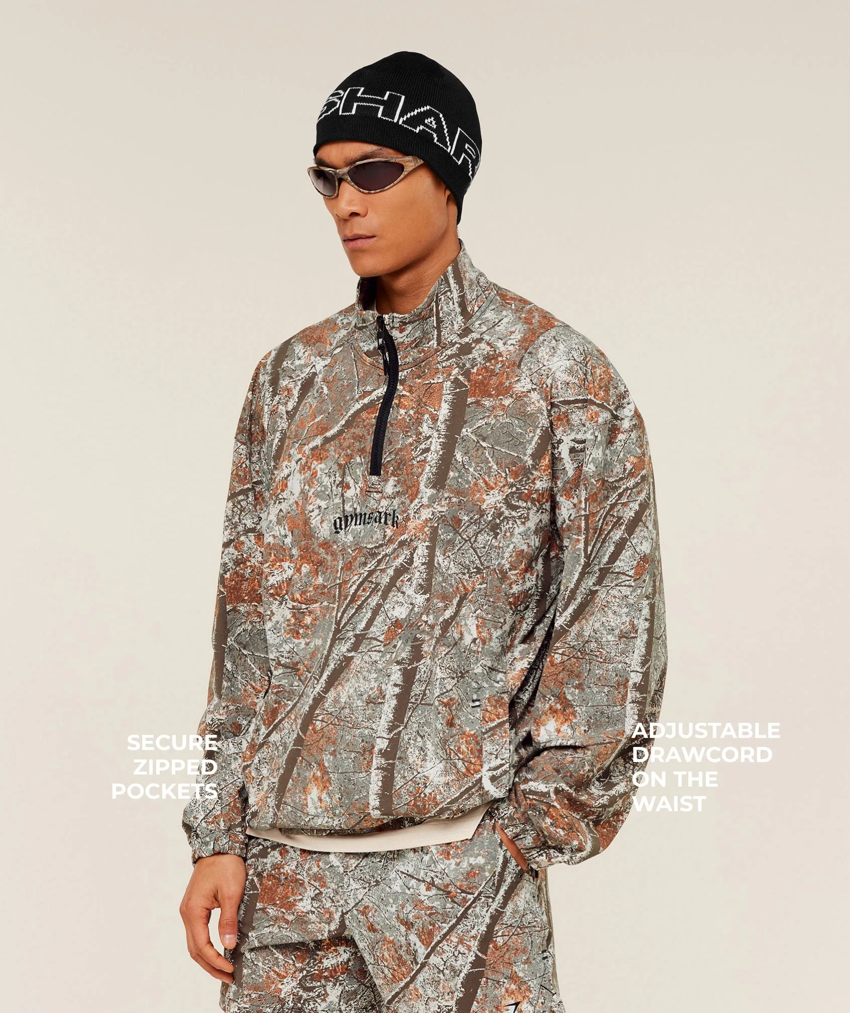 Gymshark Tactical Shell 1/4 Zip - Linen Brown sold by Gymshark product image thumbnail 3
